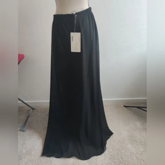 🆕 Jasmine's Bridesmaids Long Black Formal Wedding maxi skirt sexy slit 10