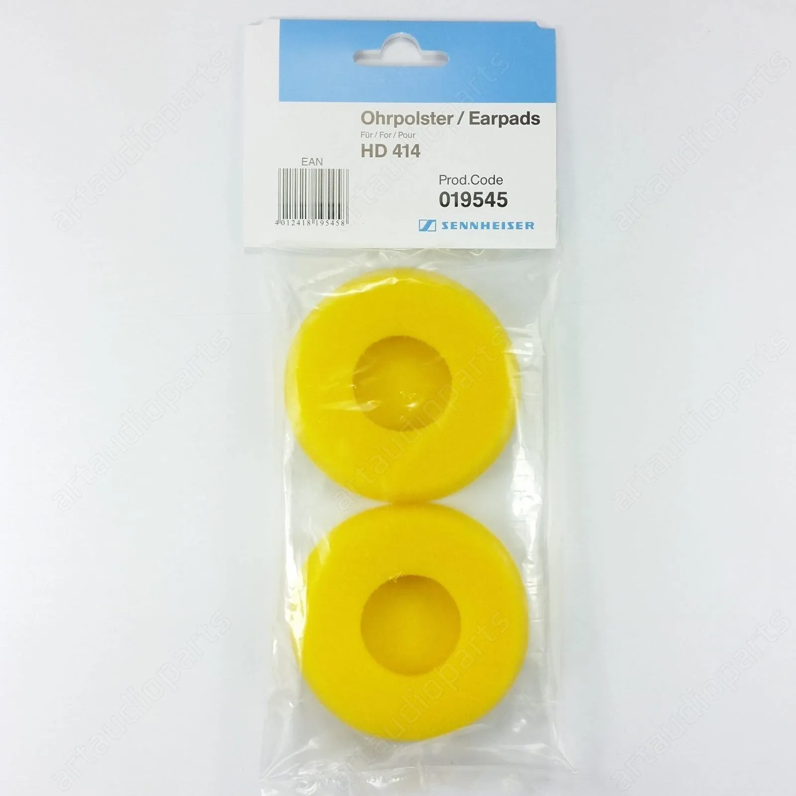 019545 Yellow Foam Earpads (Pair) for Sennheiser HD-414 headphones