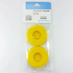 019545 Yellow Foam Earpads (Pair) for Sennheiser HD-414 headphones