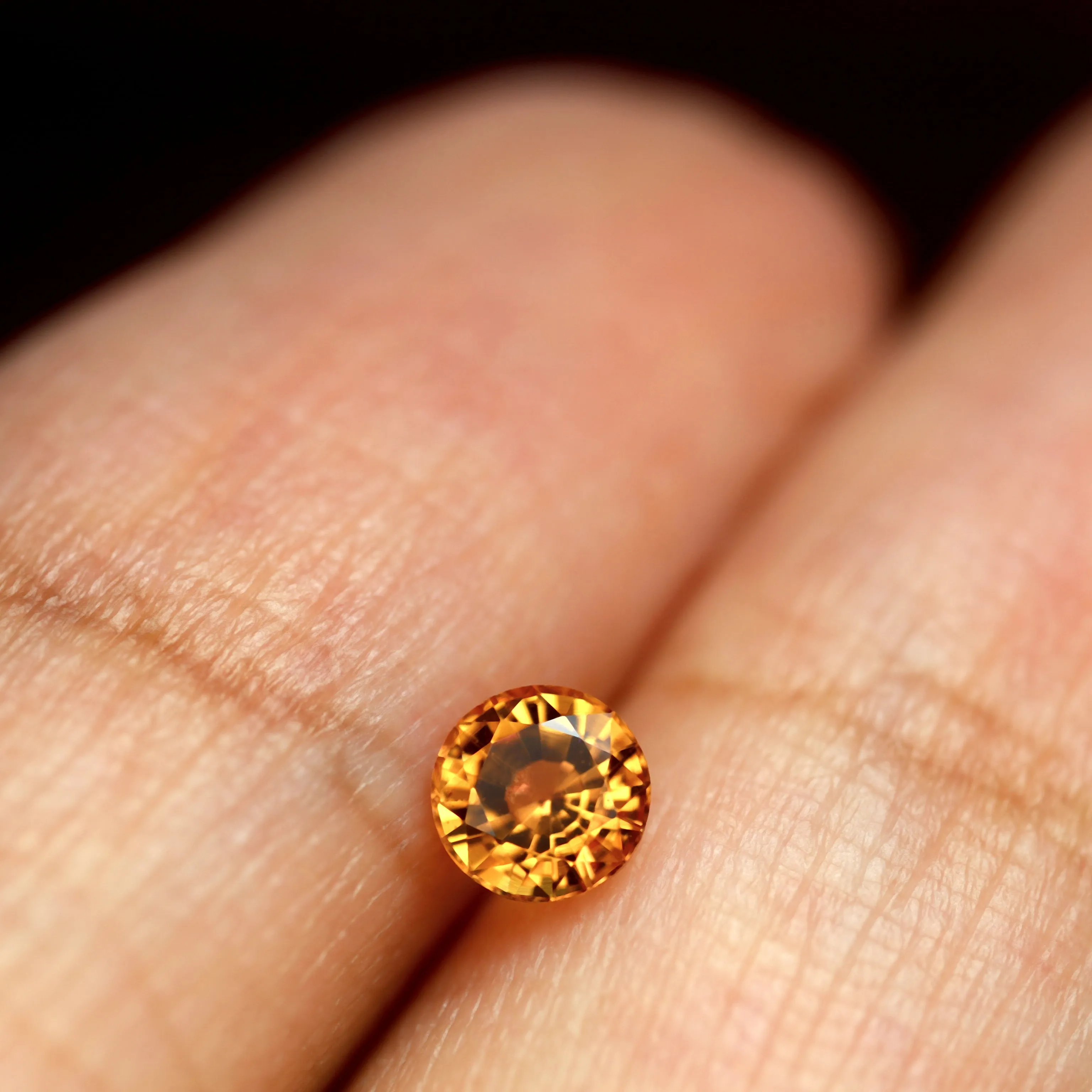 0.32ct Certified Natural Orange Sapphire