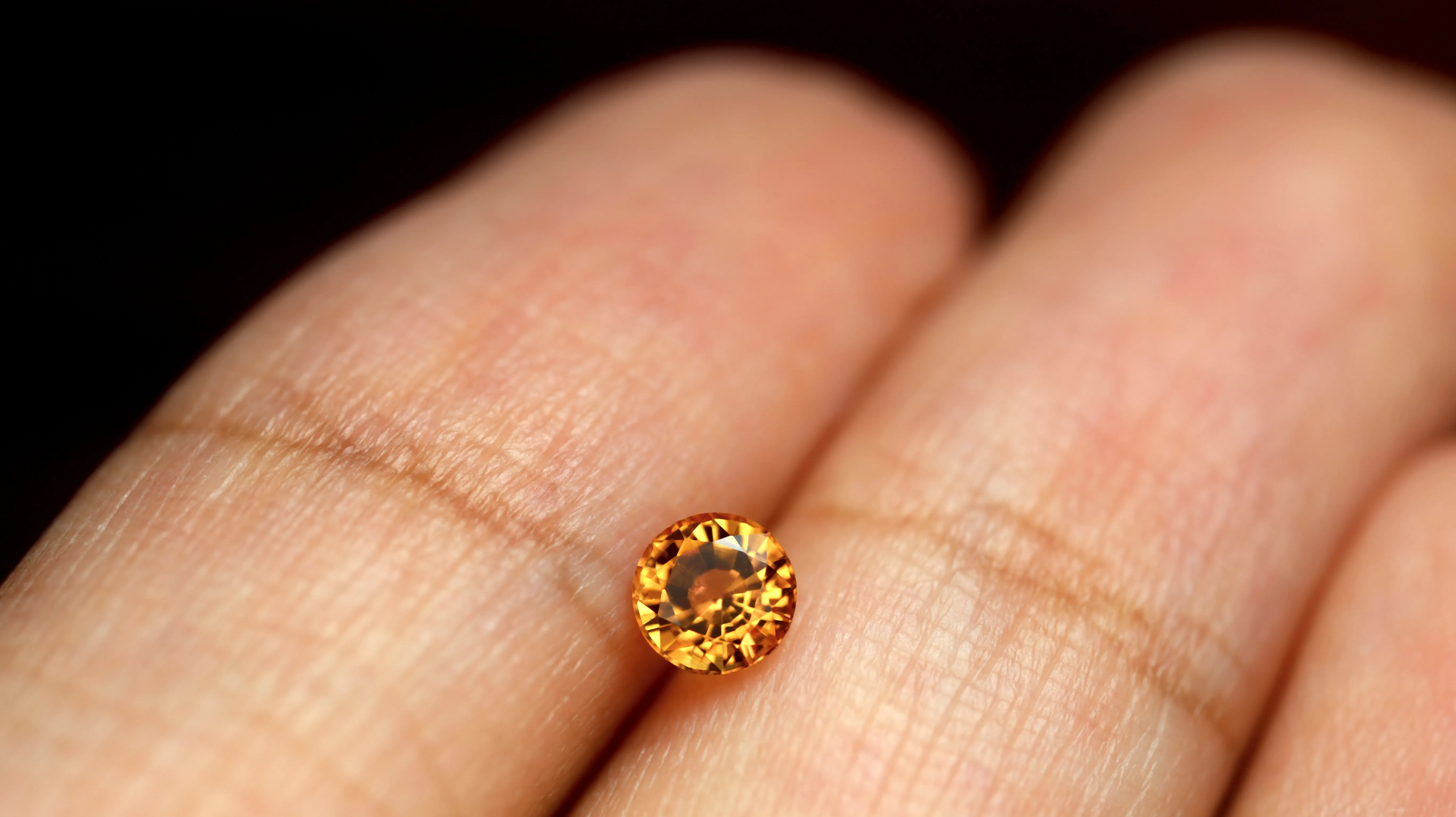 0.32ct Certified Natural Orange Sapphire