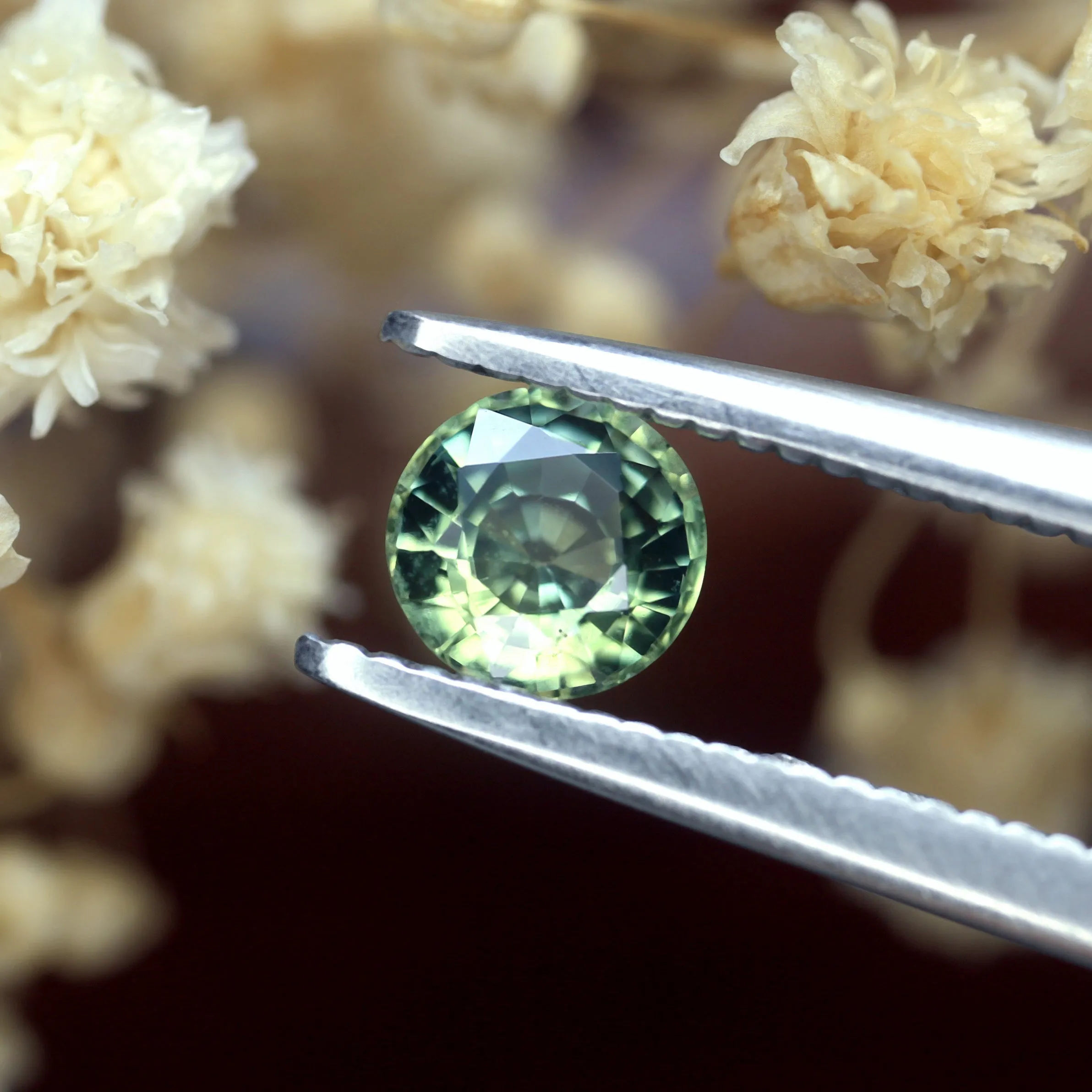 0.43ct Certified Natural Green Sapphire