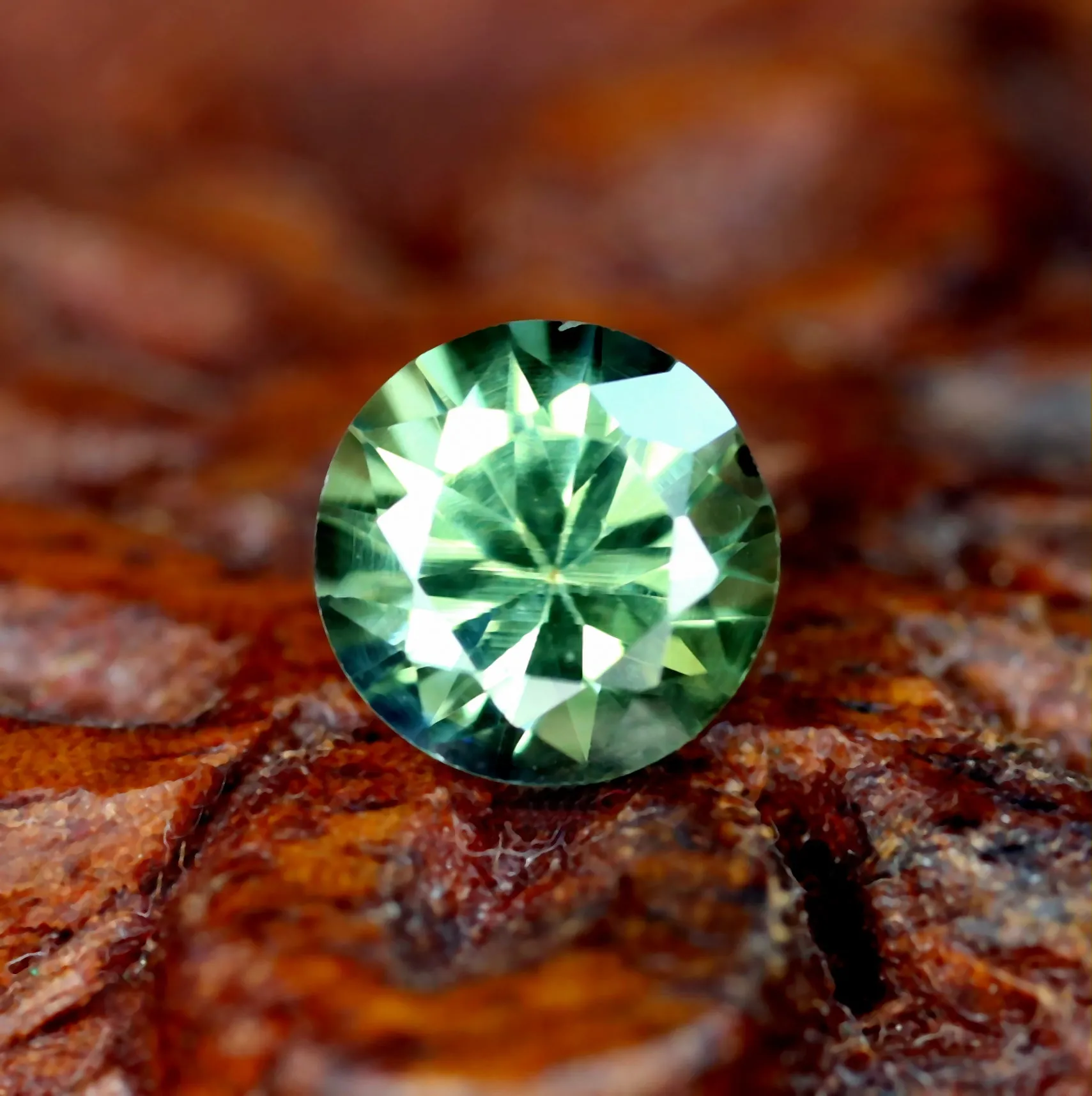 0.48ct Certified Natural Green Sapphire