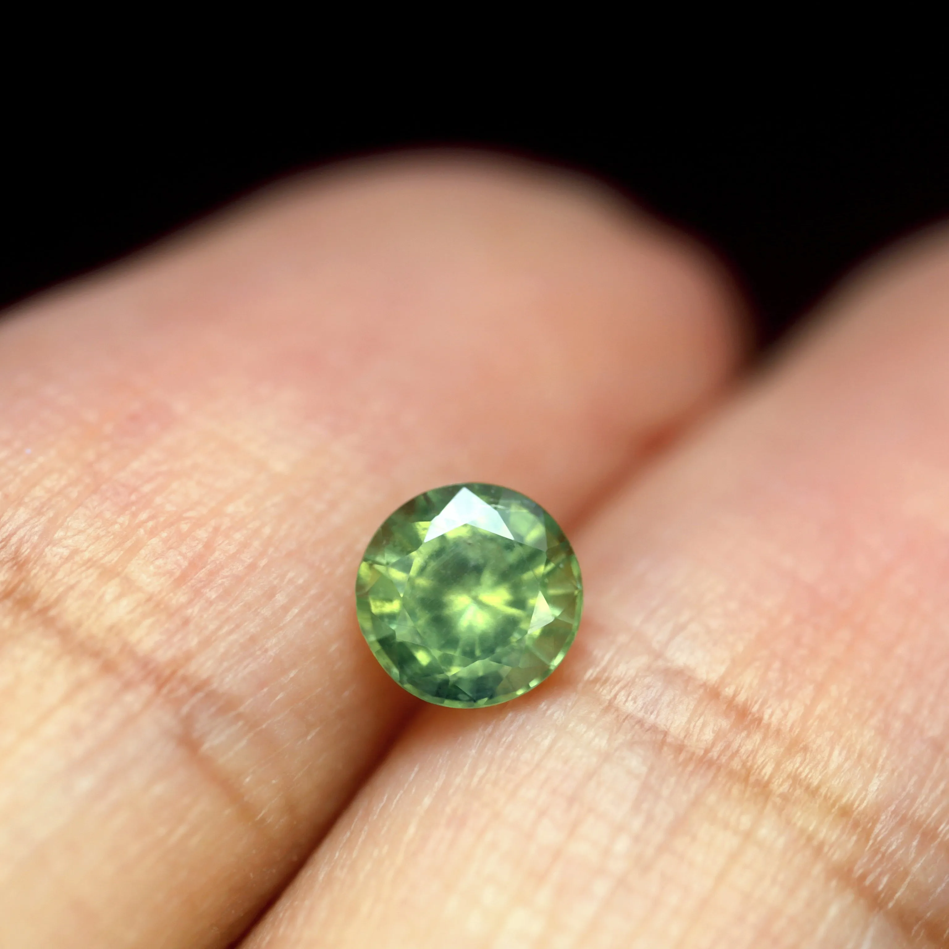 0.51ct Certified Natural Green Sapphire
