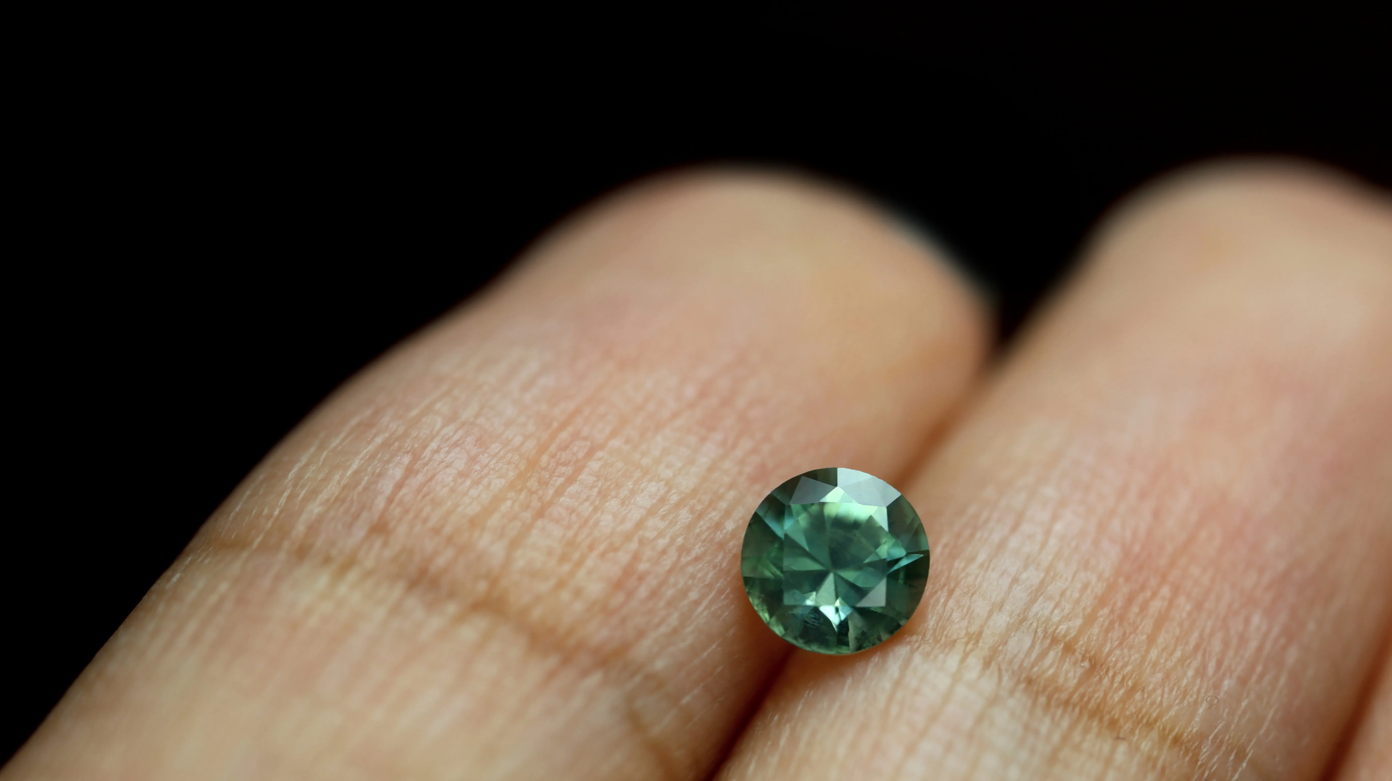 0.51ct Certified Natural Green Sapphire