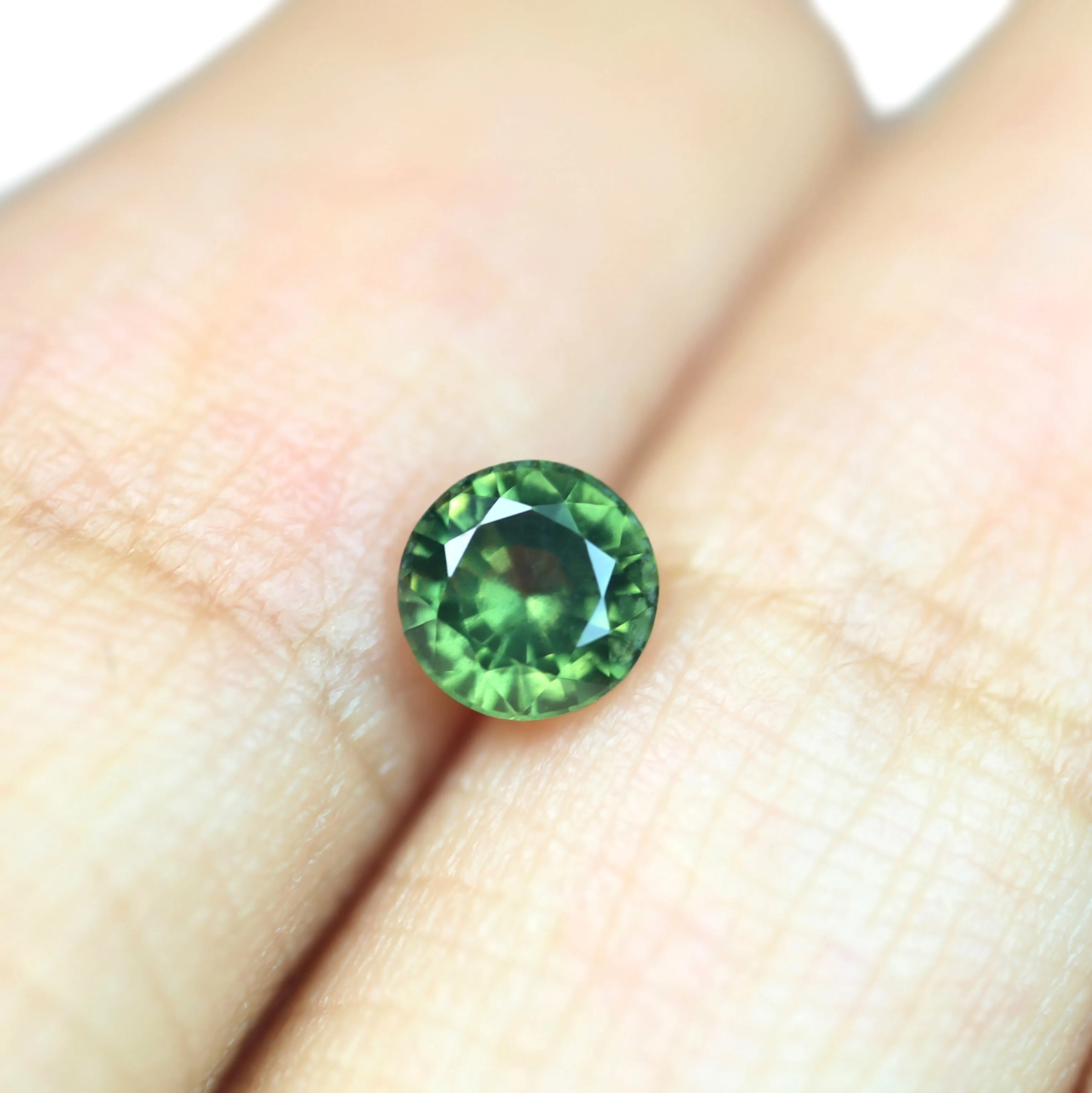 0.54ct Certified Natural Green Sapphire