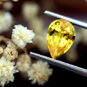 0.55ct Certified Natural Yellow Sapphire