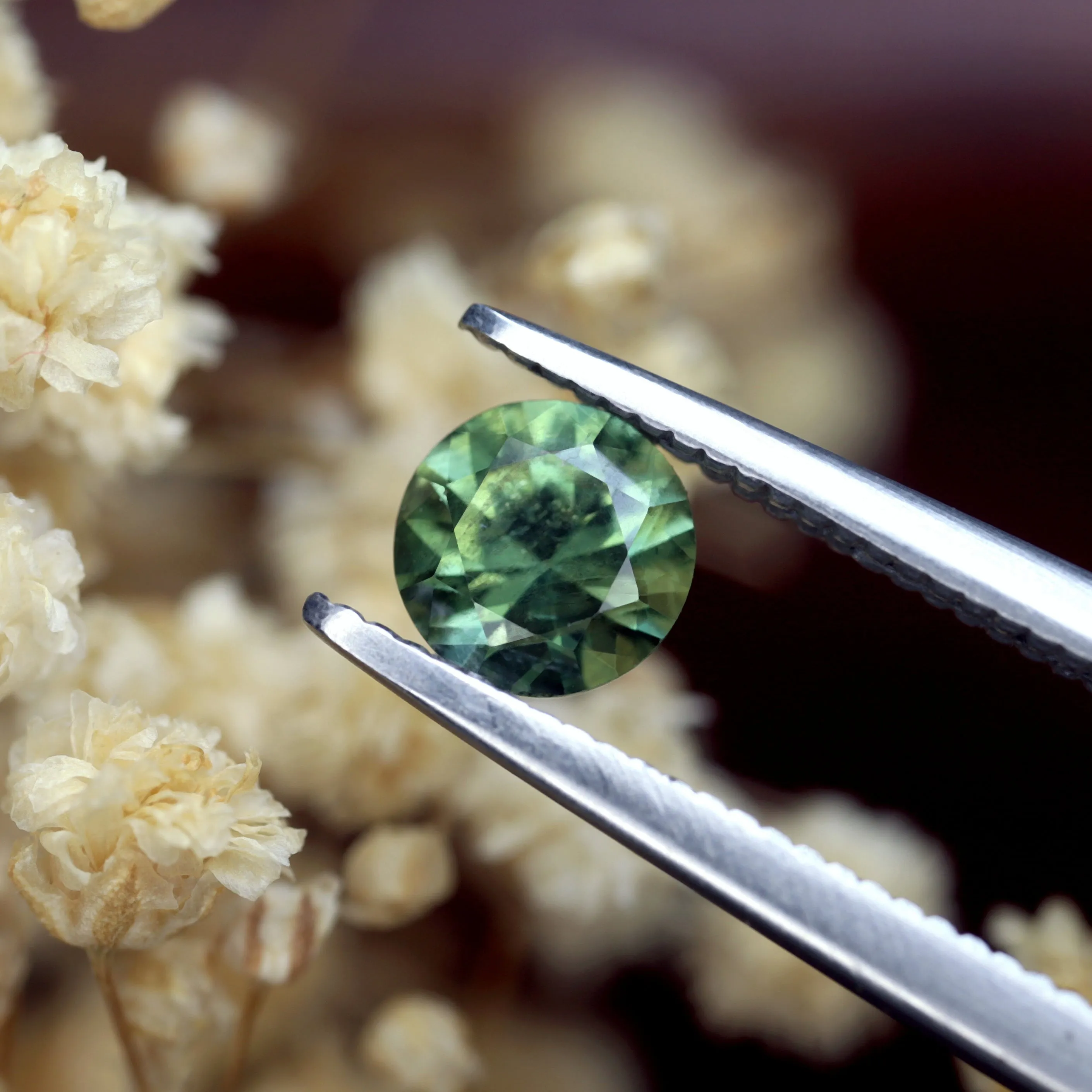 0.56ct Certified Natural Green Sapphire