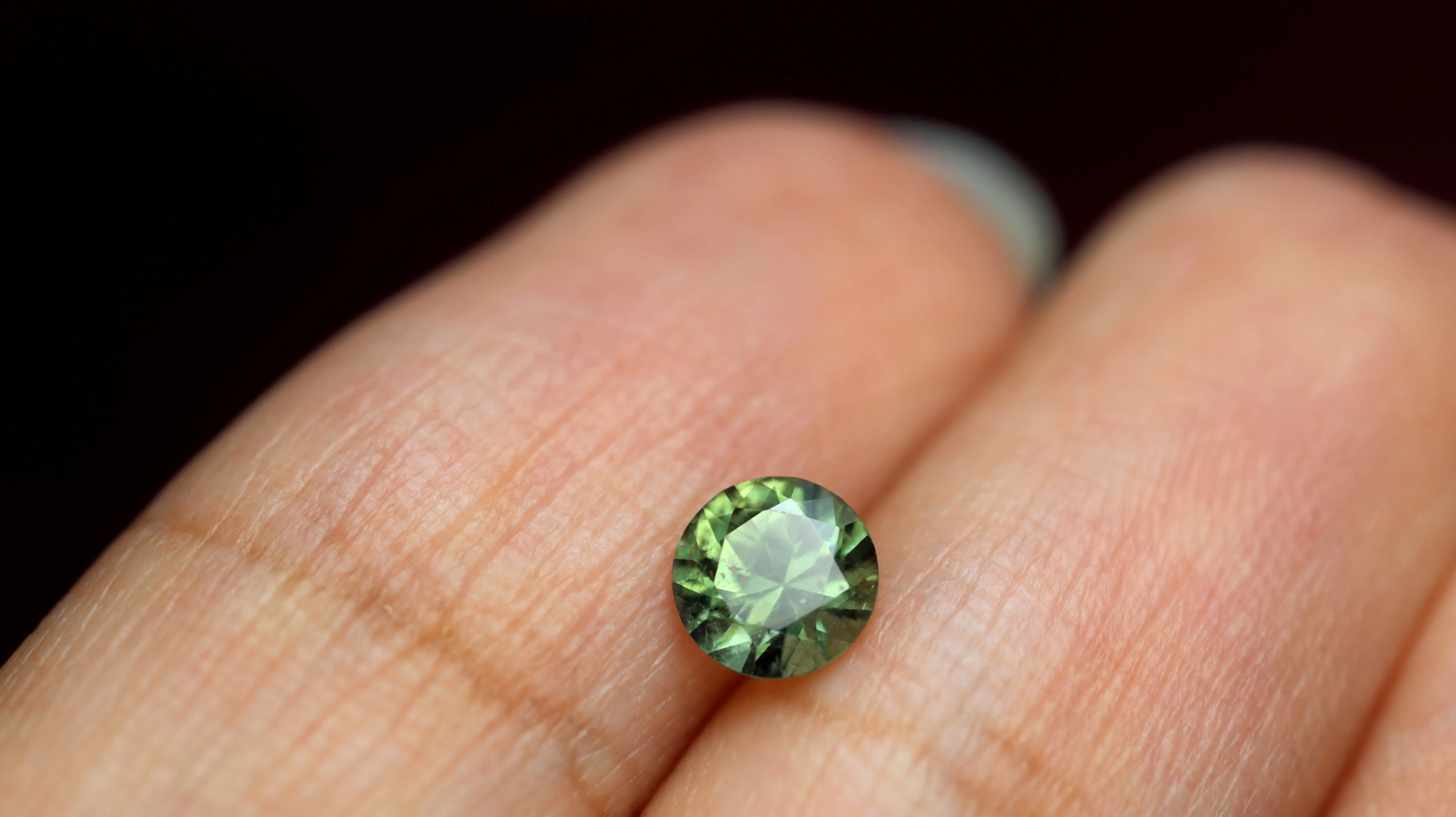 0.56ct Certified Natural Green Sapphire