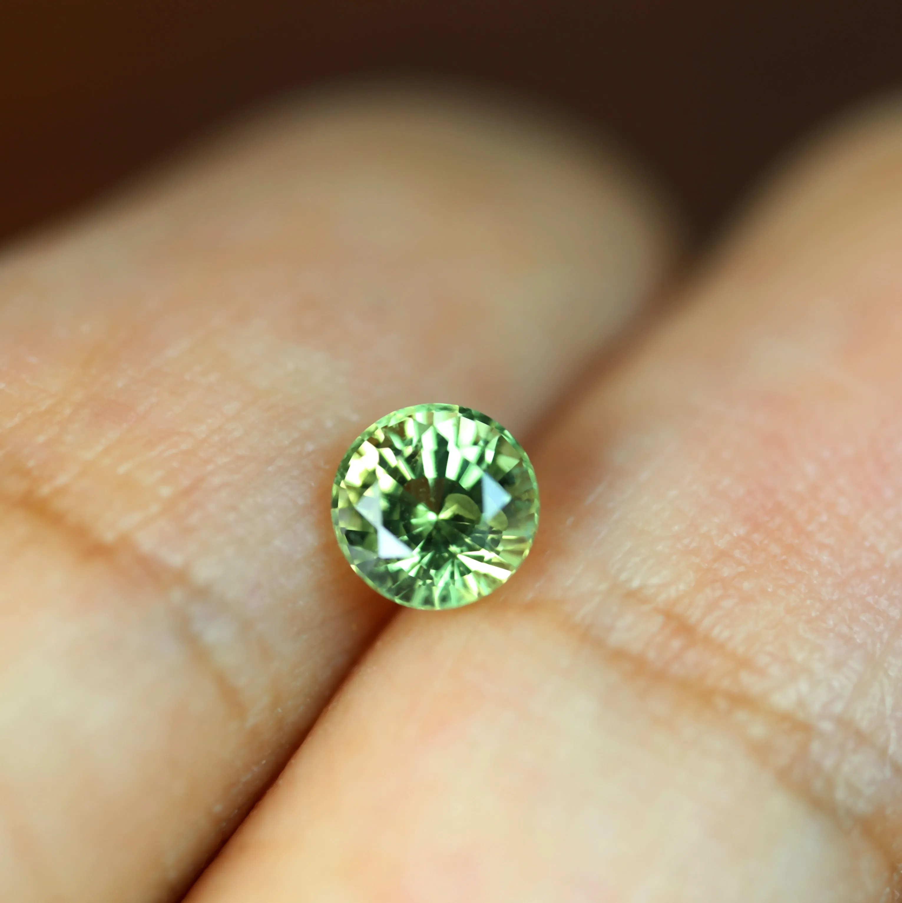 0.56ct Certified Natural Green Sapphire