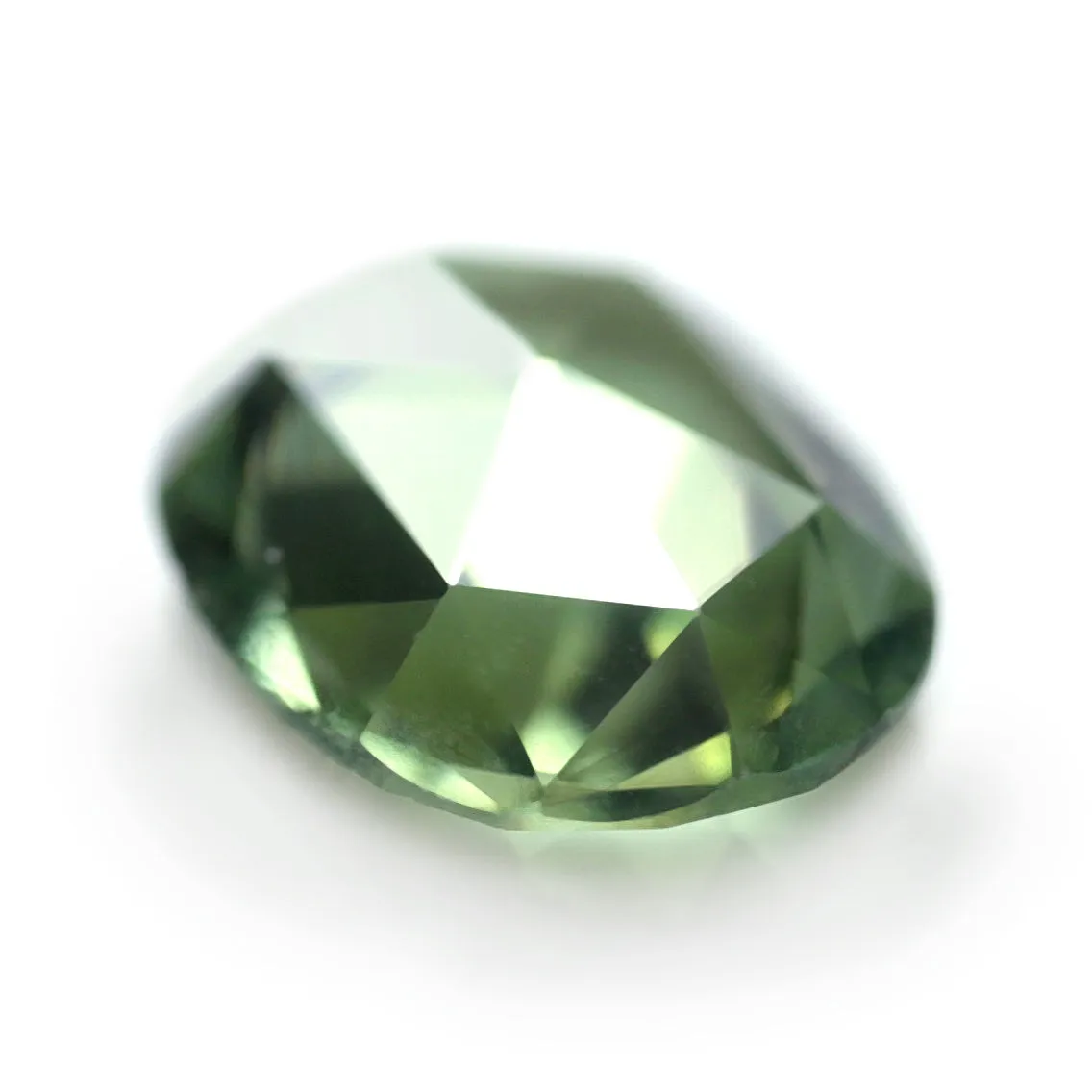 0.61ct Certified Natural Green Sapphire