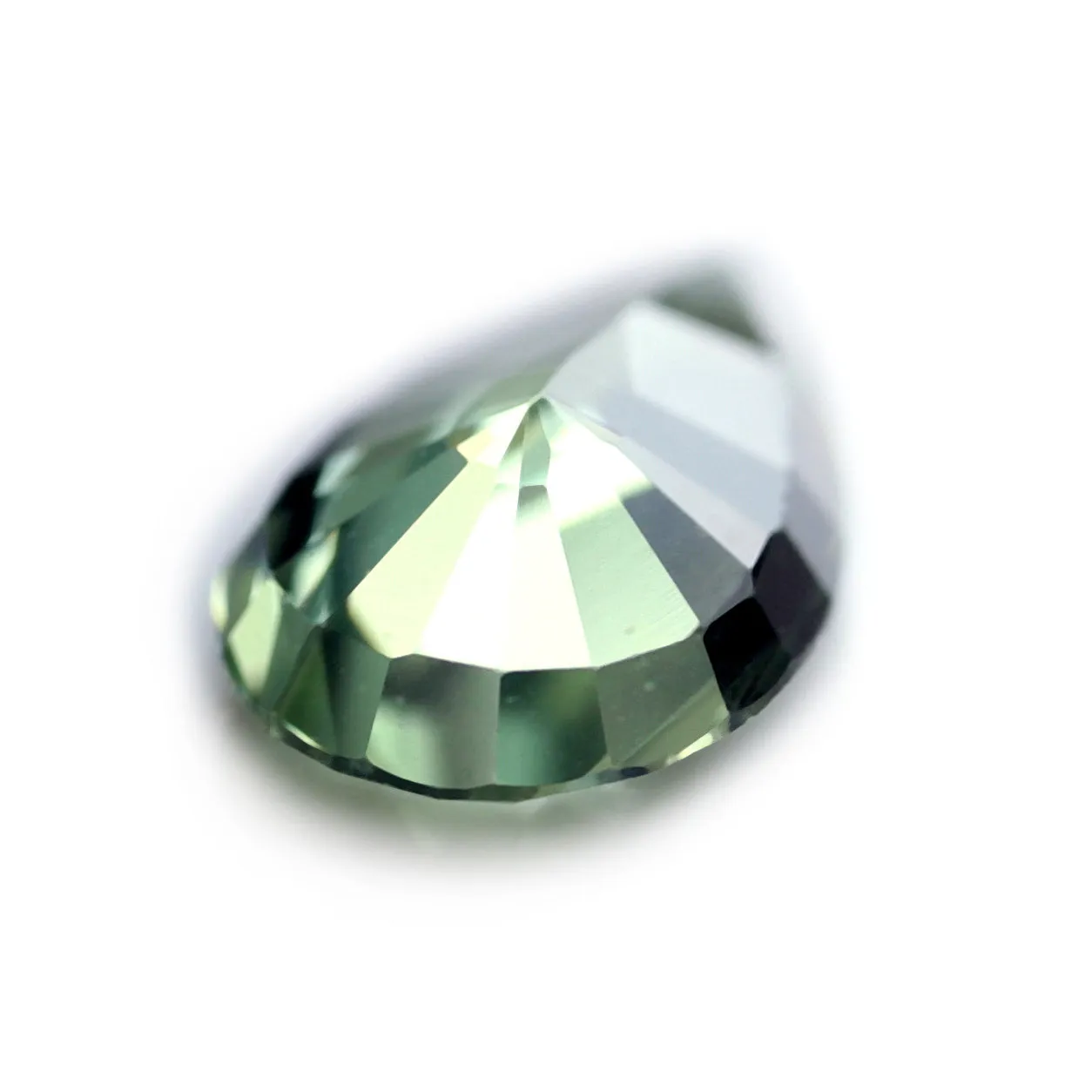 0.63ct Certified Natural Green Sapphire