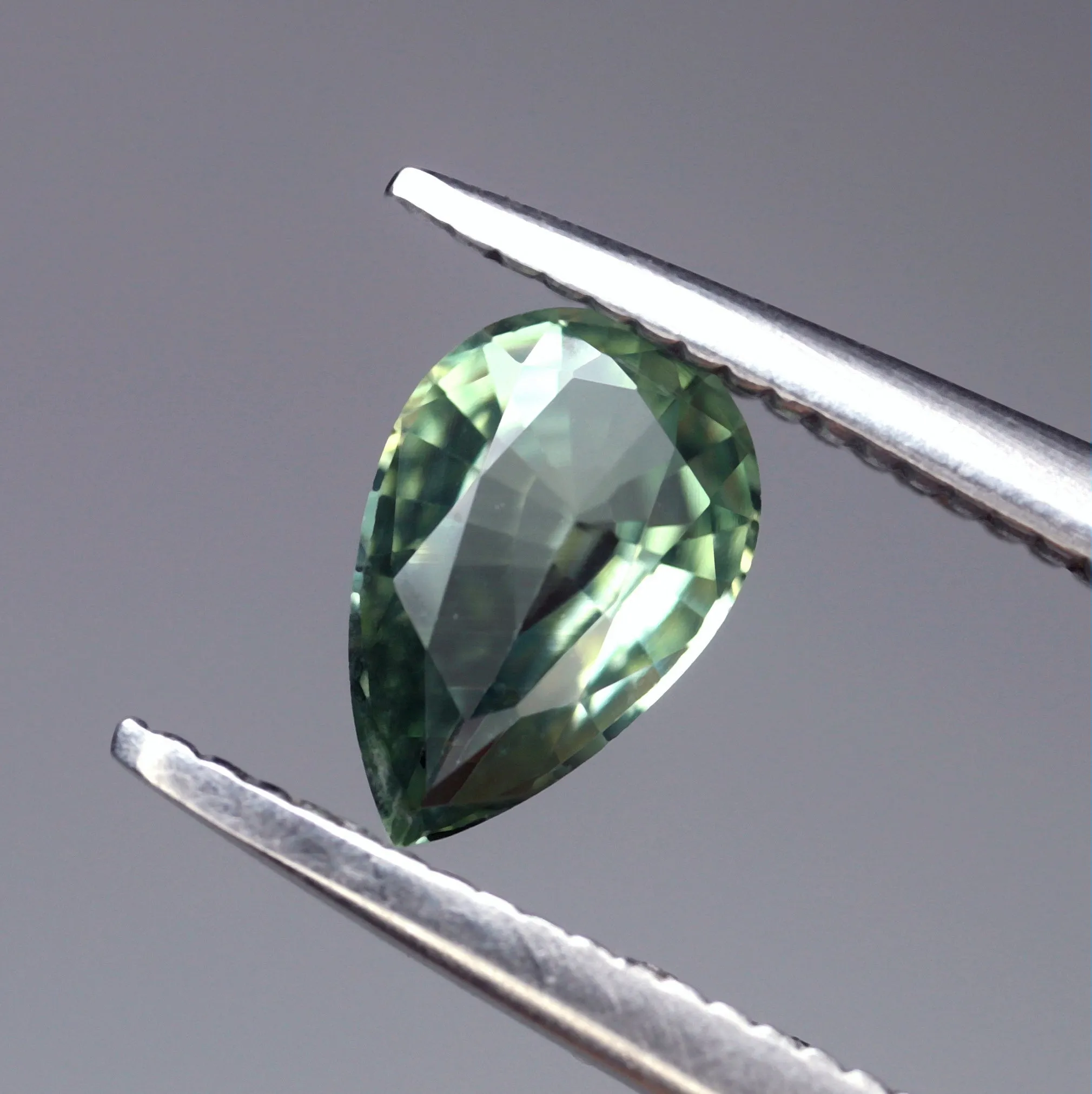 0.63ct Certified Natural Green Sapphire