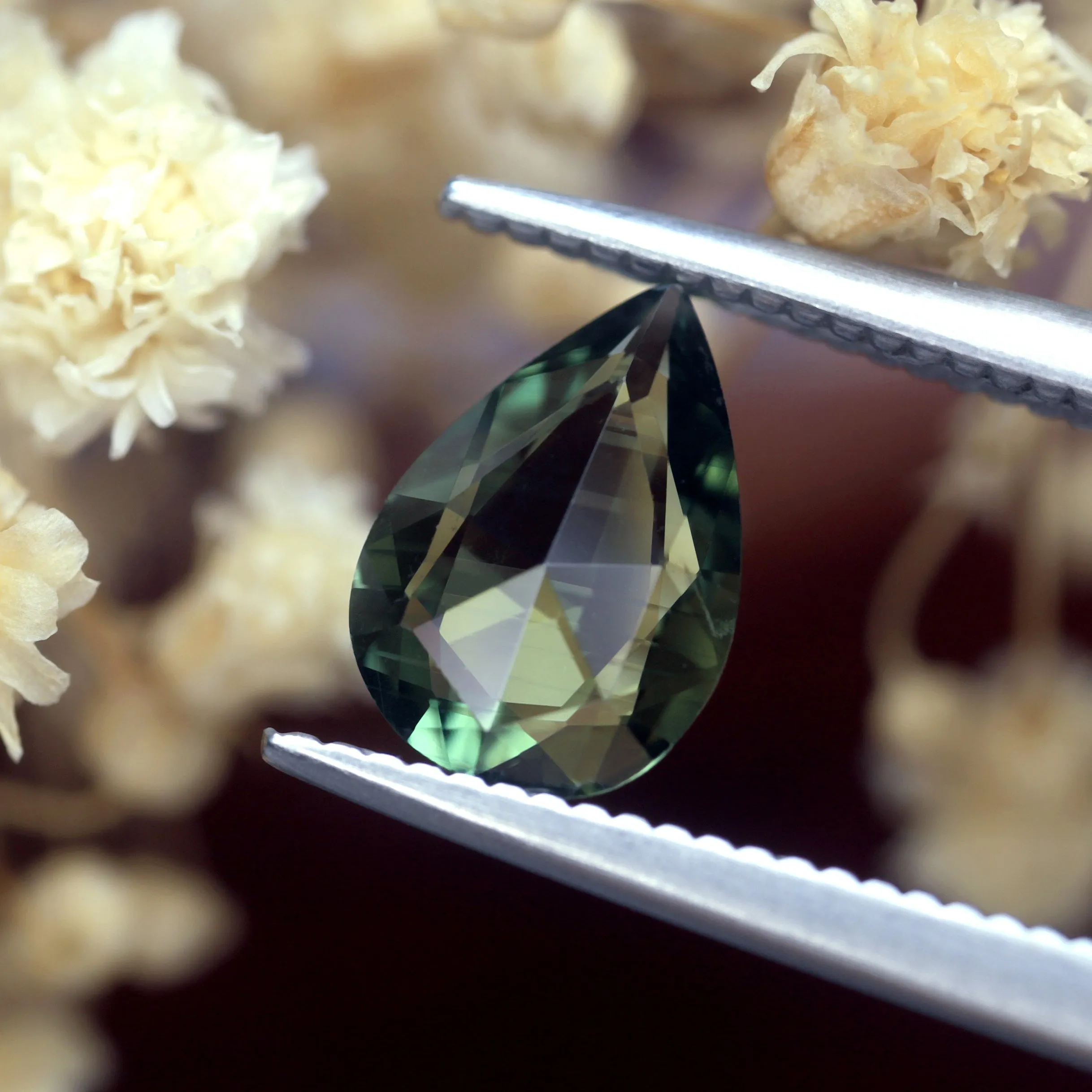 0.64ct Certified Natural Green Sapphire
