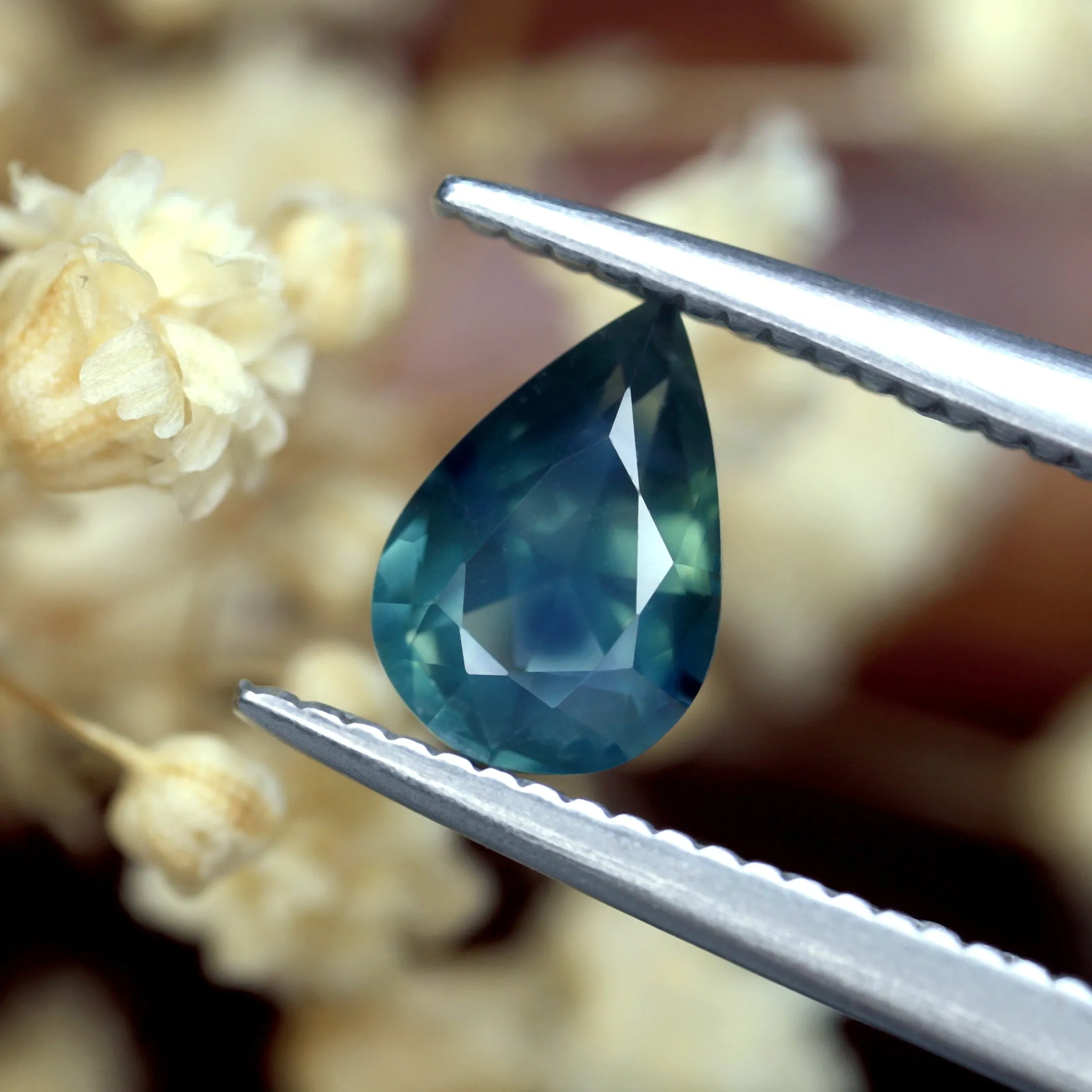 0.64ct Certified Natural Teal Sapphire