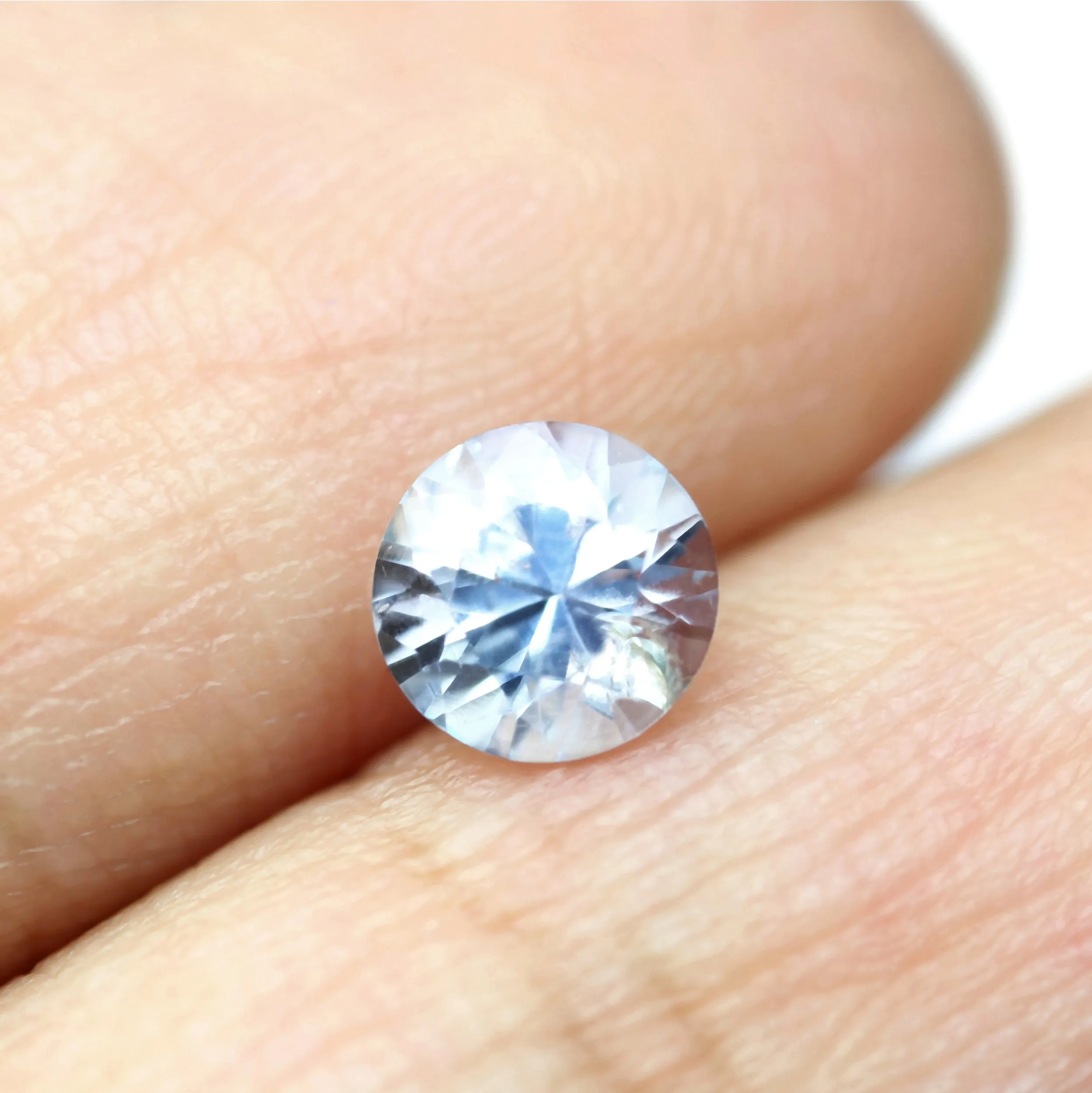 0.64ct Certified Natural White Sapphire