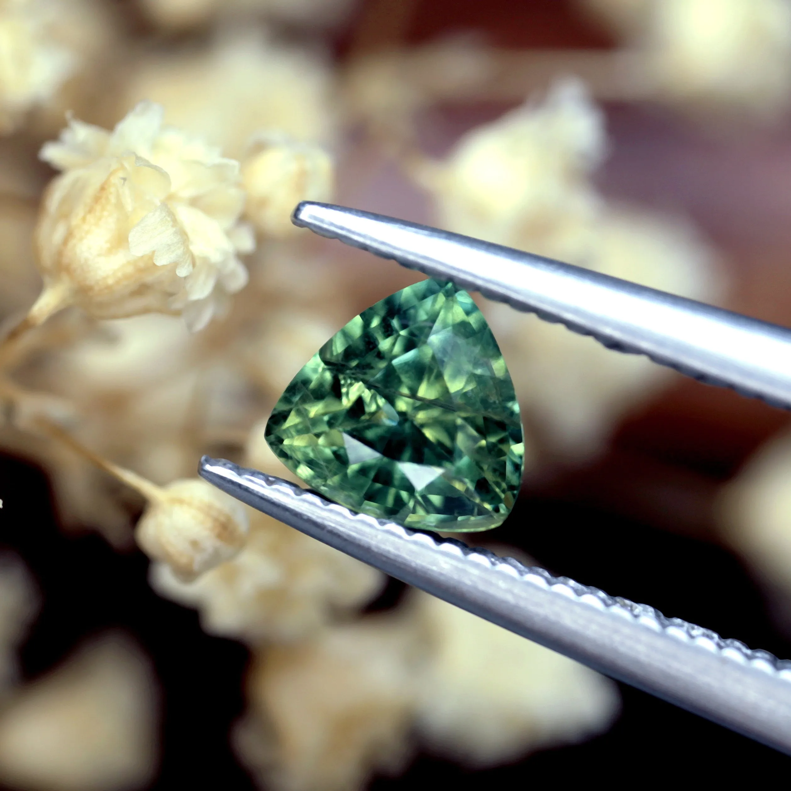 0.66ct Certified Natural Green Sapphire