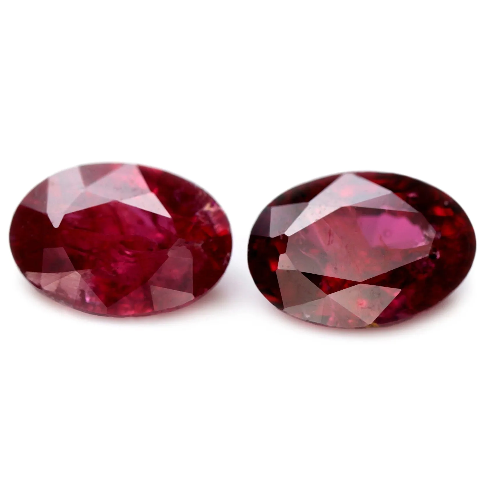 0.66ct Certified Natural Red Color Ruby Matching Pair