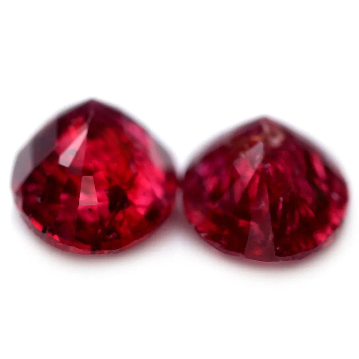 0.66ct Certified Natural Red Color Ruby Matching Pair
