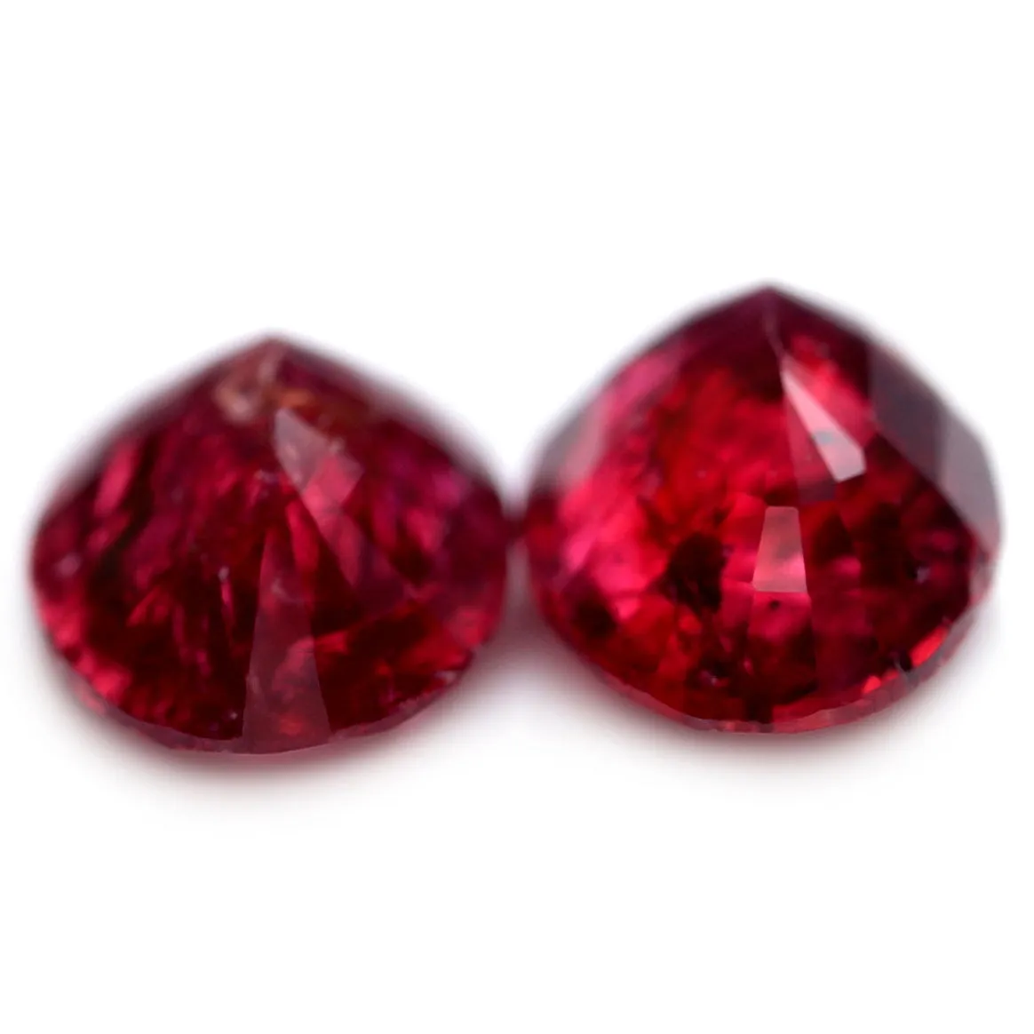 0.66ct Certified Natural Red Color Ruby Matching Pair