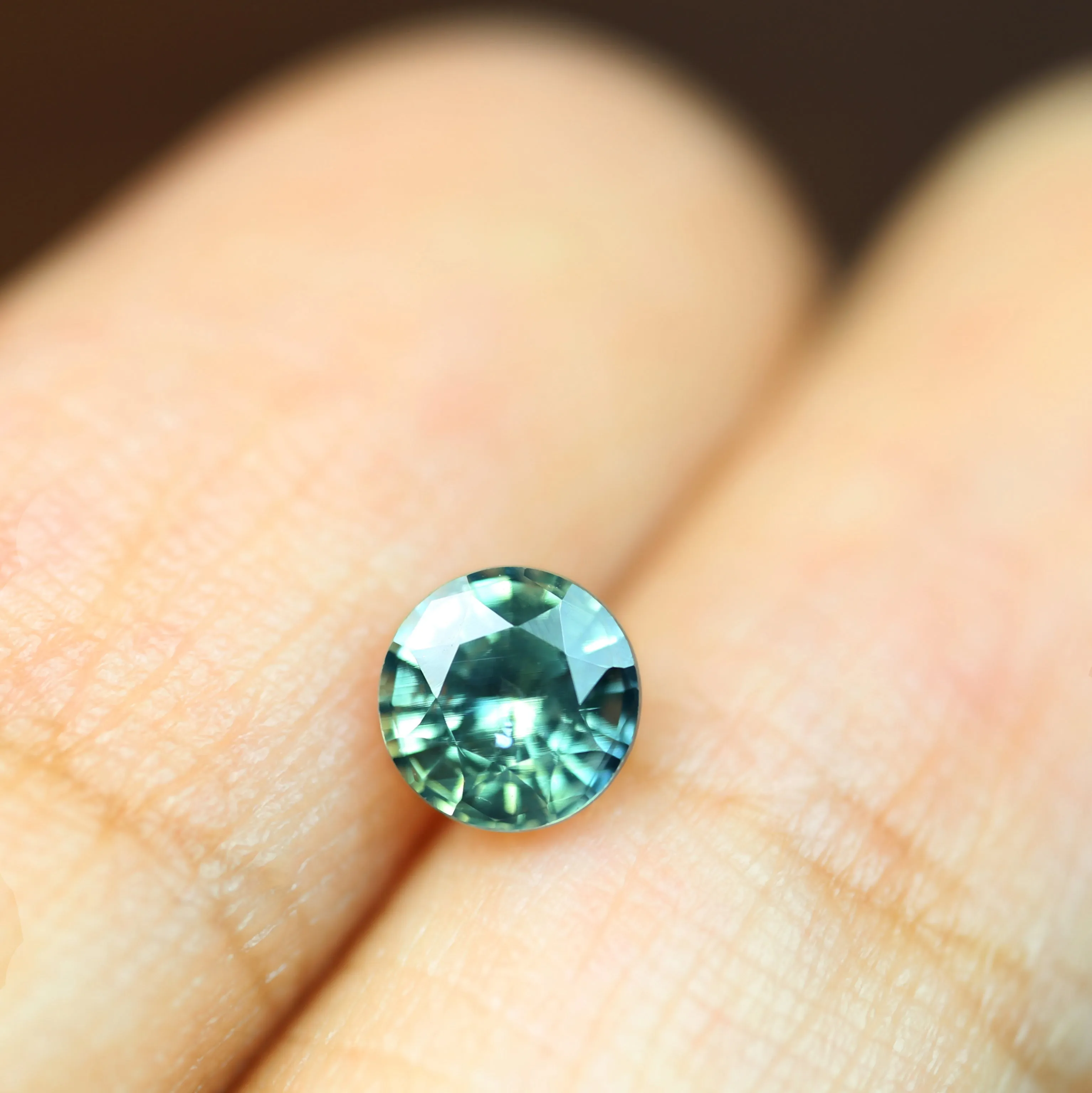 0.68ct Certified Natural Green Sapphire