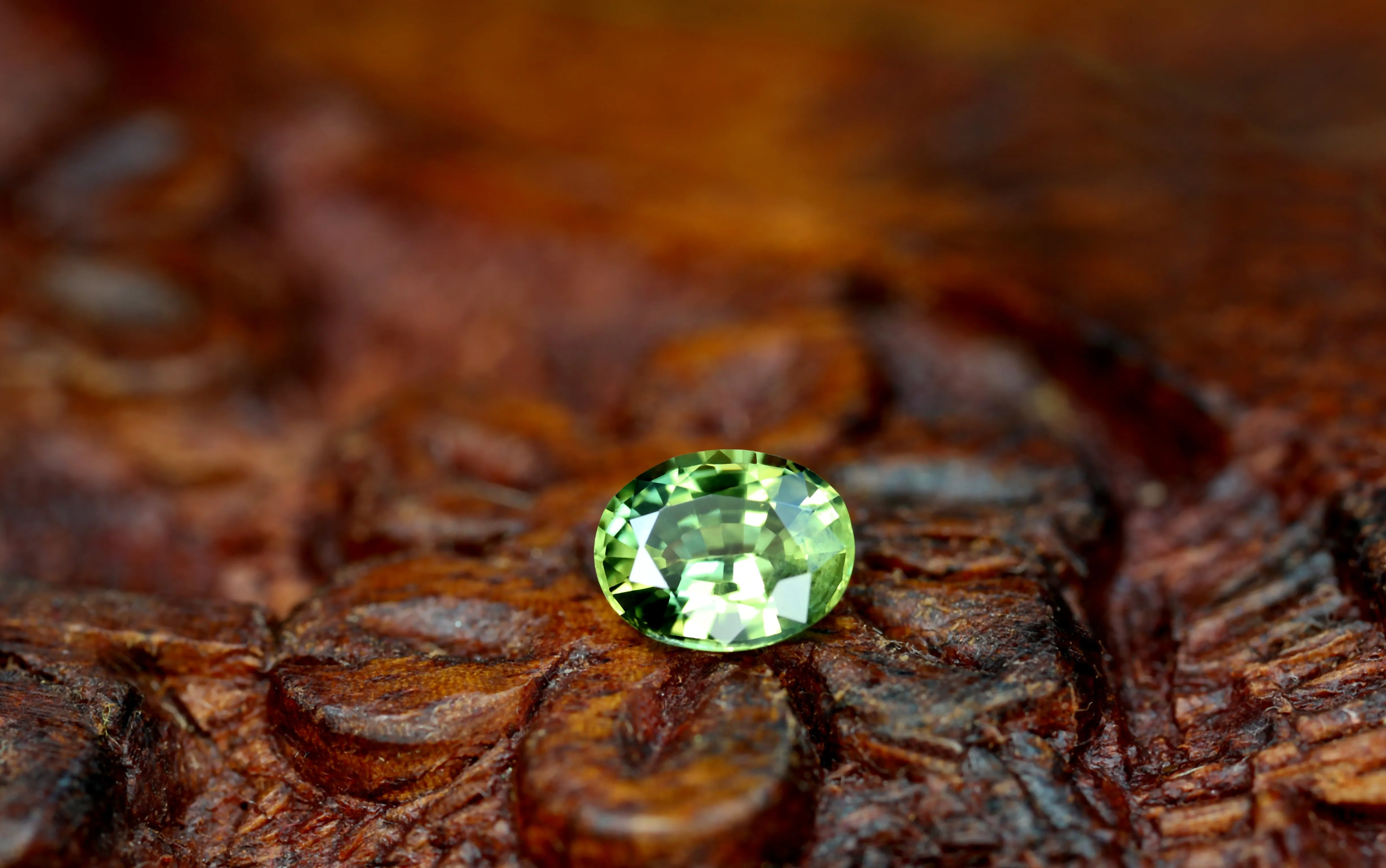 0.69ct Certified Natural Green Sapphire