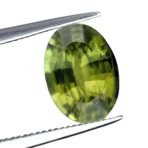 0.71ct Certified Natural Green Sapphire