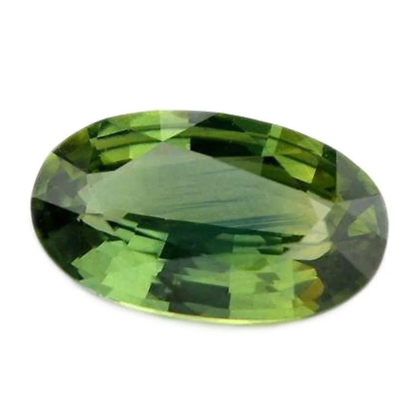 0.71ct Certified Natural Green Sapphire
