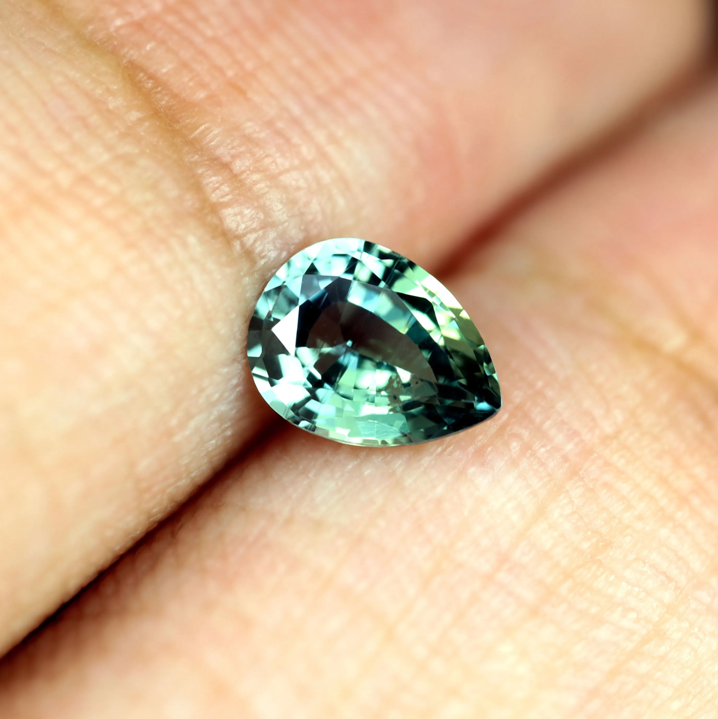 0.71ct Certified Natural Teal Sapphire