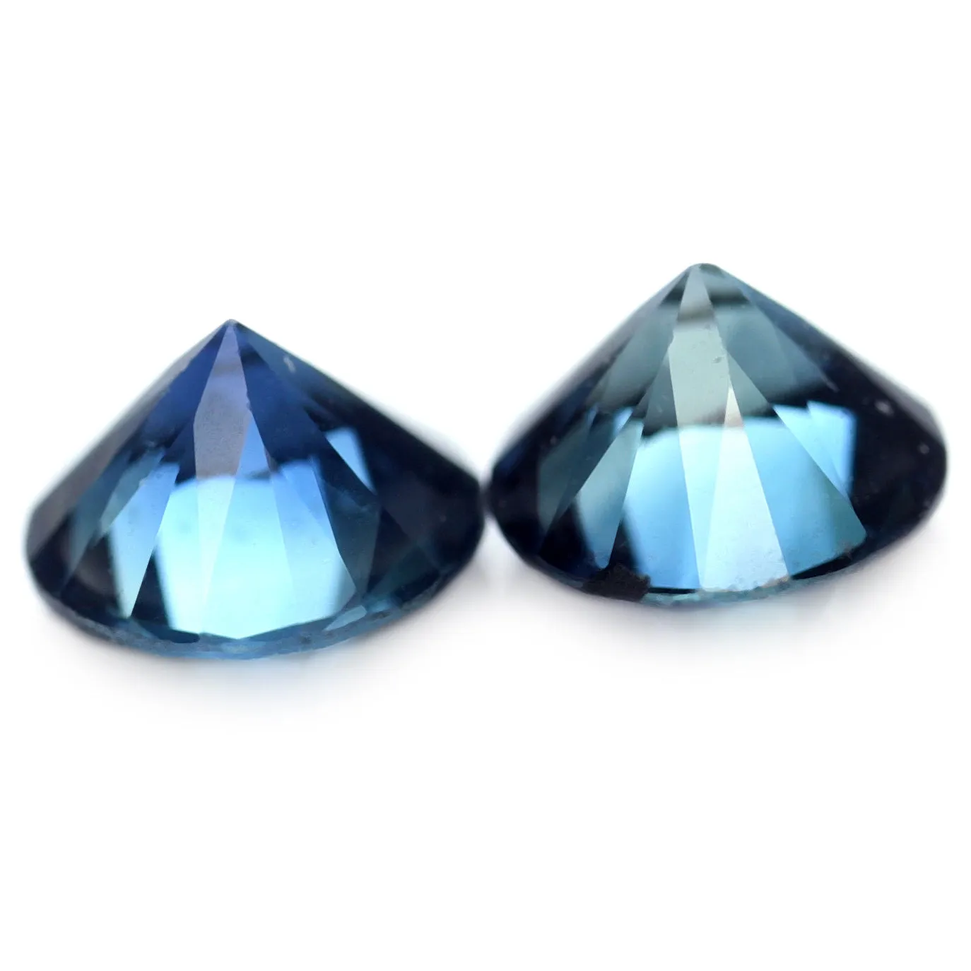 0.73ct Certified Natural Blue Sapphire Matching Pair