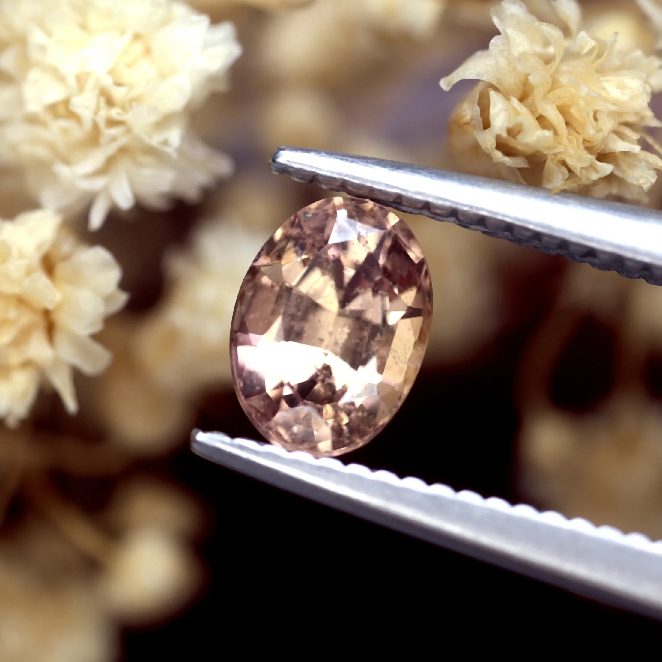 0.73ct Certified Natural Champagne Sapphire