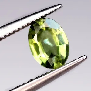 0.73ct Certified Natural Green Sapphire