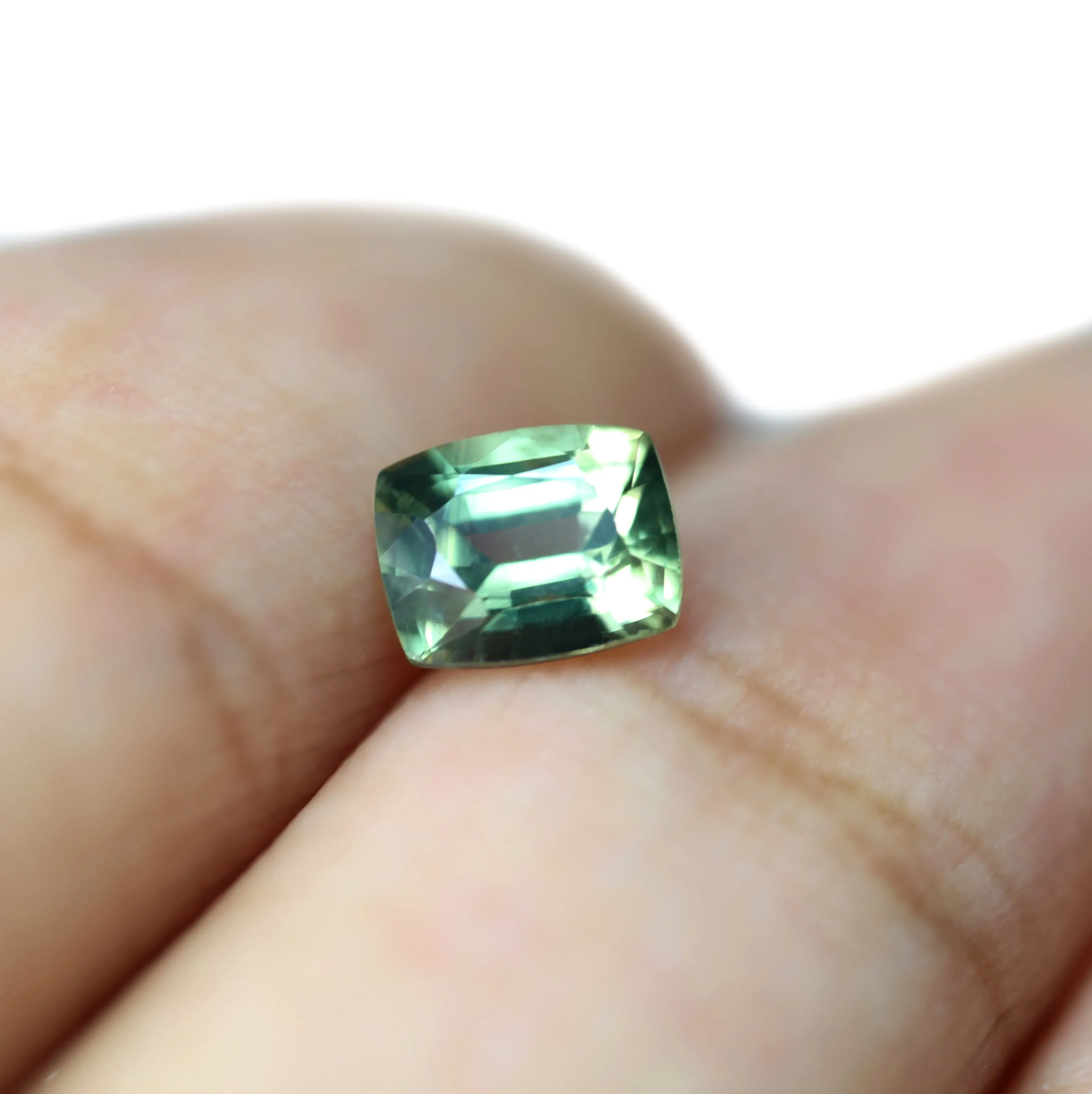 0.73ct Certified Natural Green Sapphire