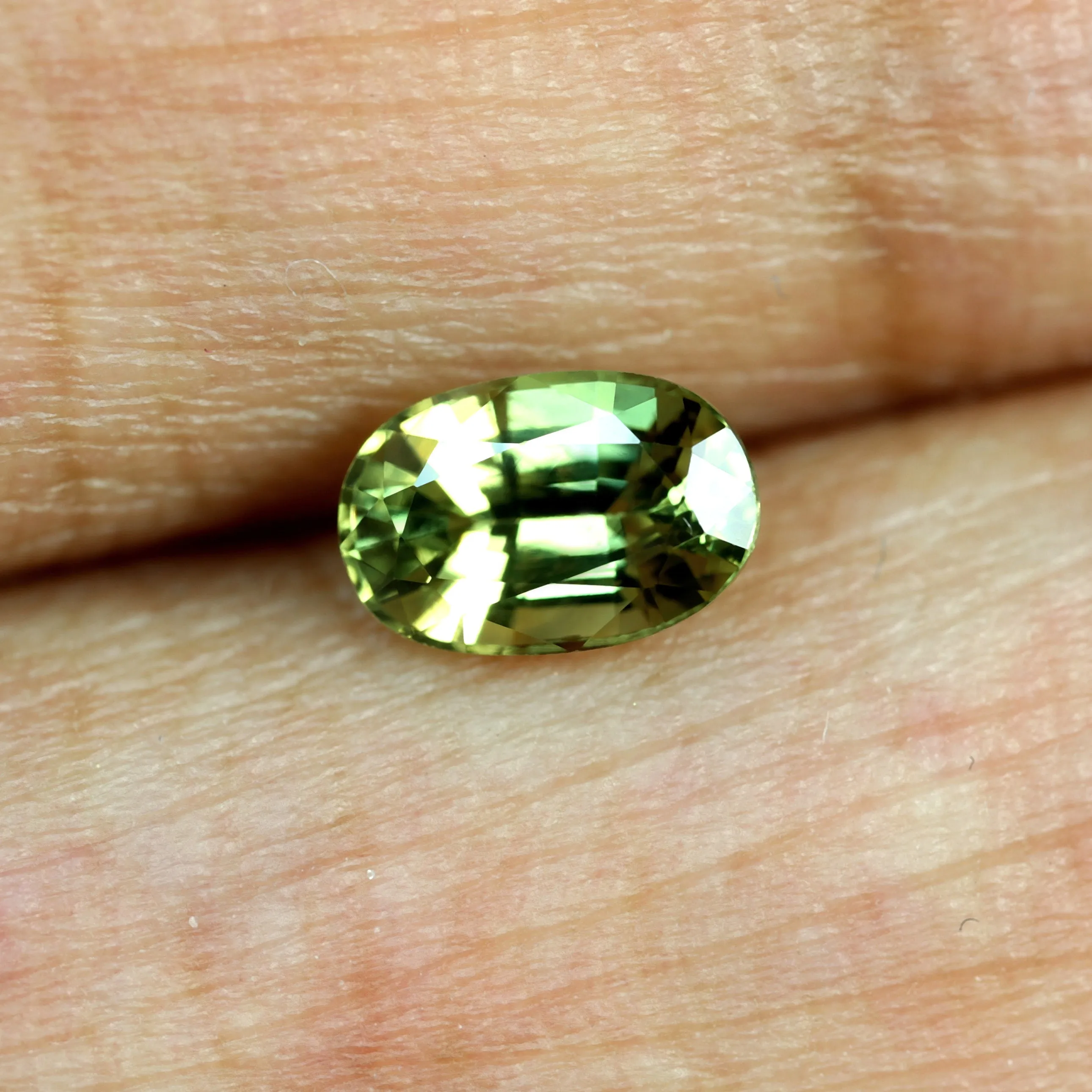 0.73ct Certified Natural Green Sapphire