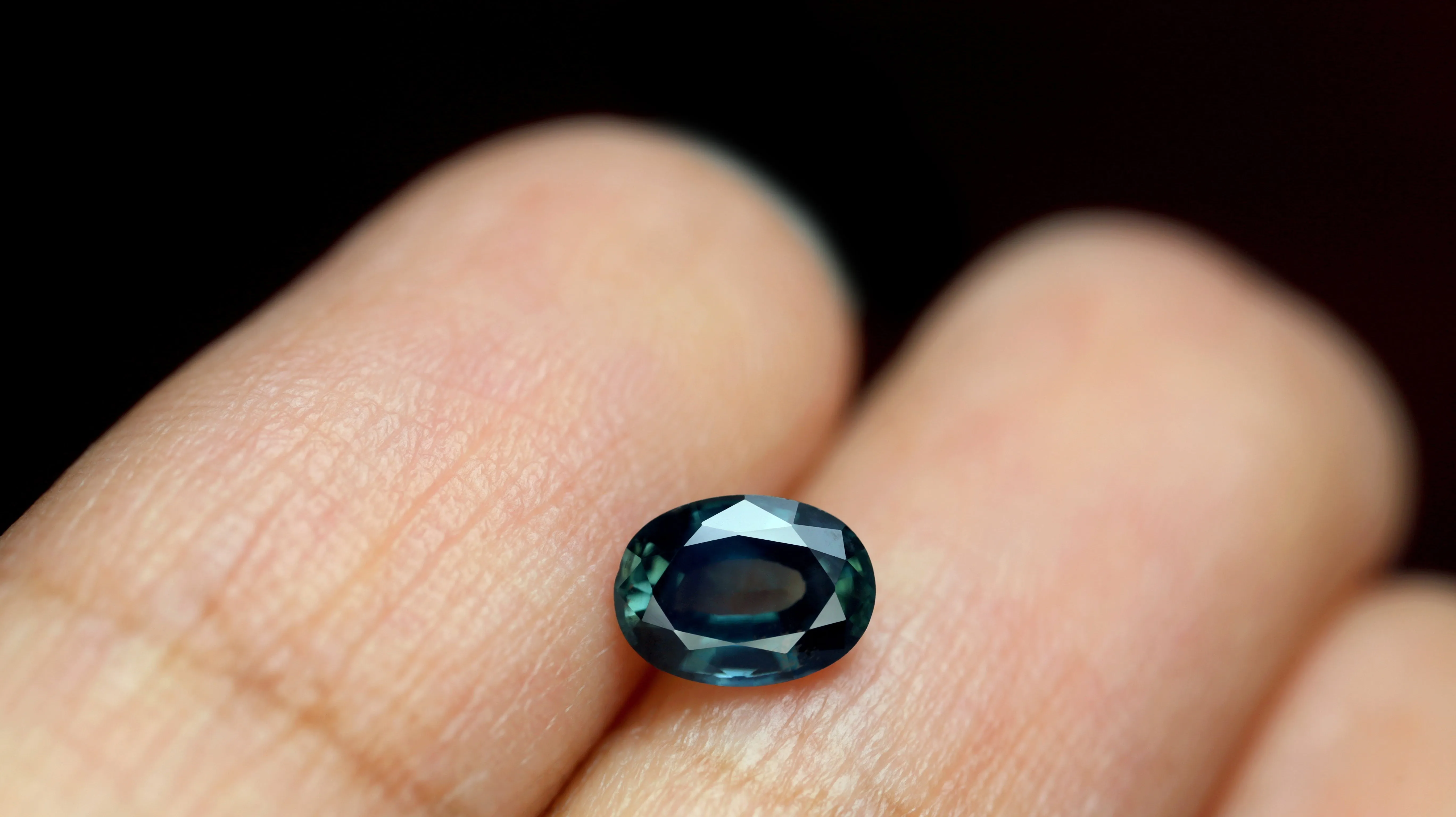 0.74ct Certified Natural Teal Sapphire