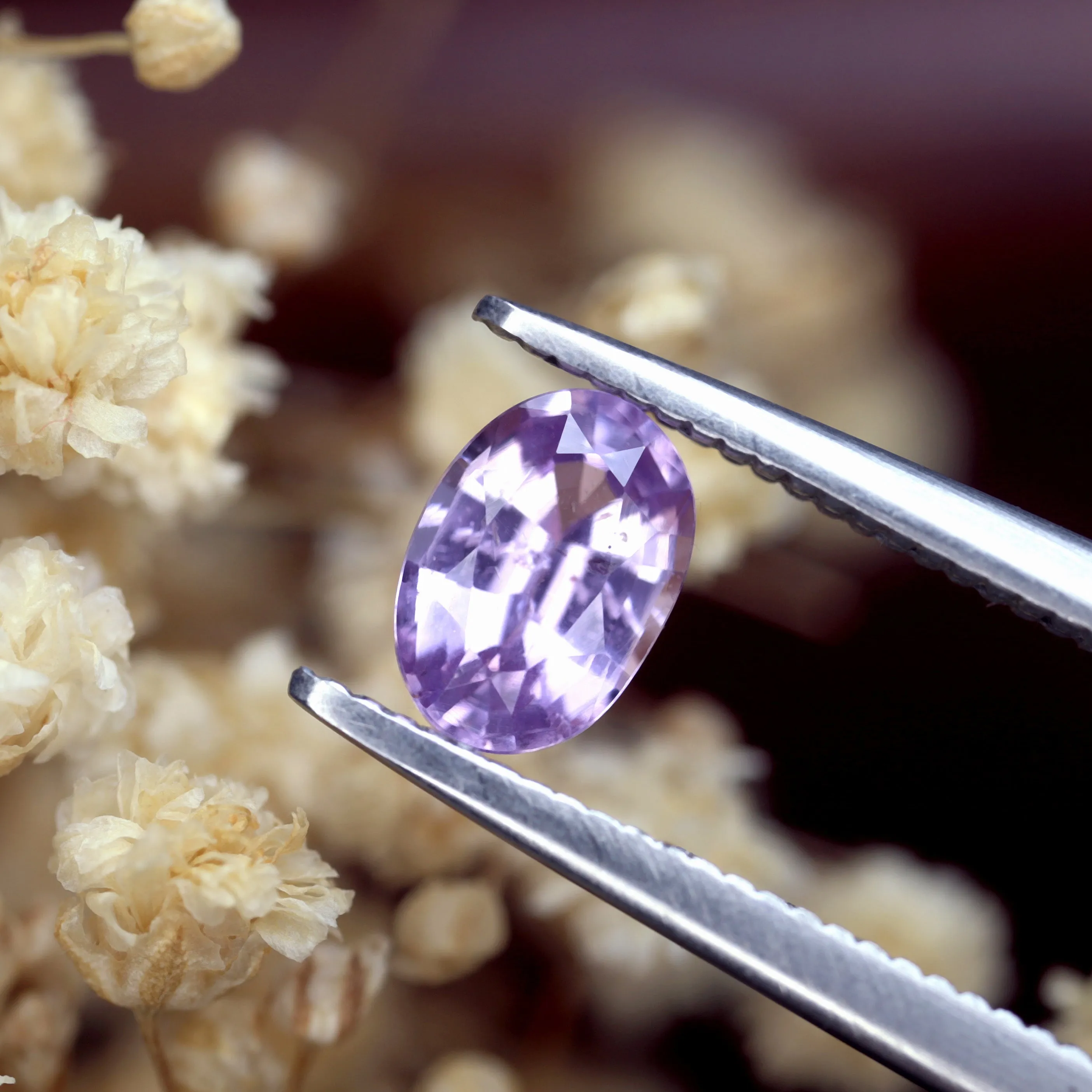 0.77ct Certified Natural Lavender Sapphire