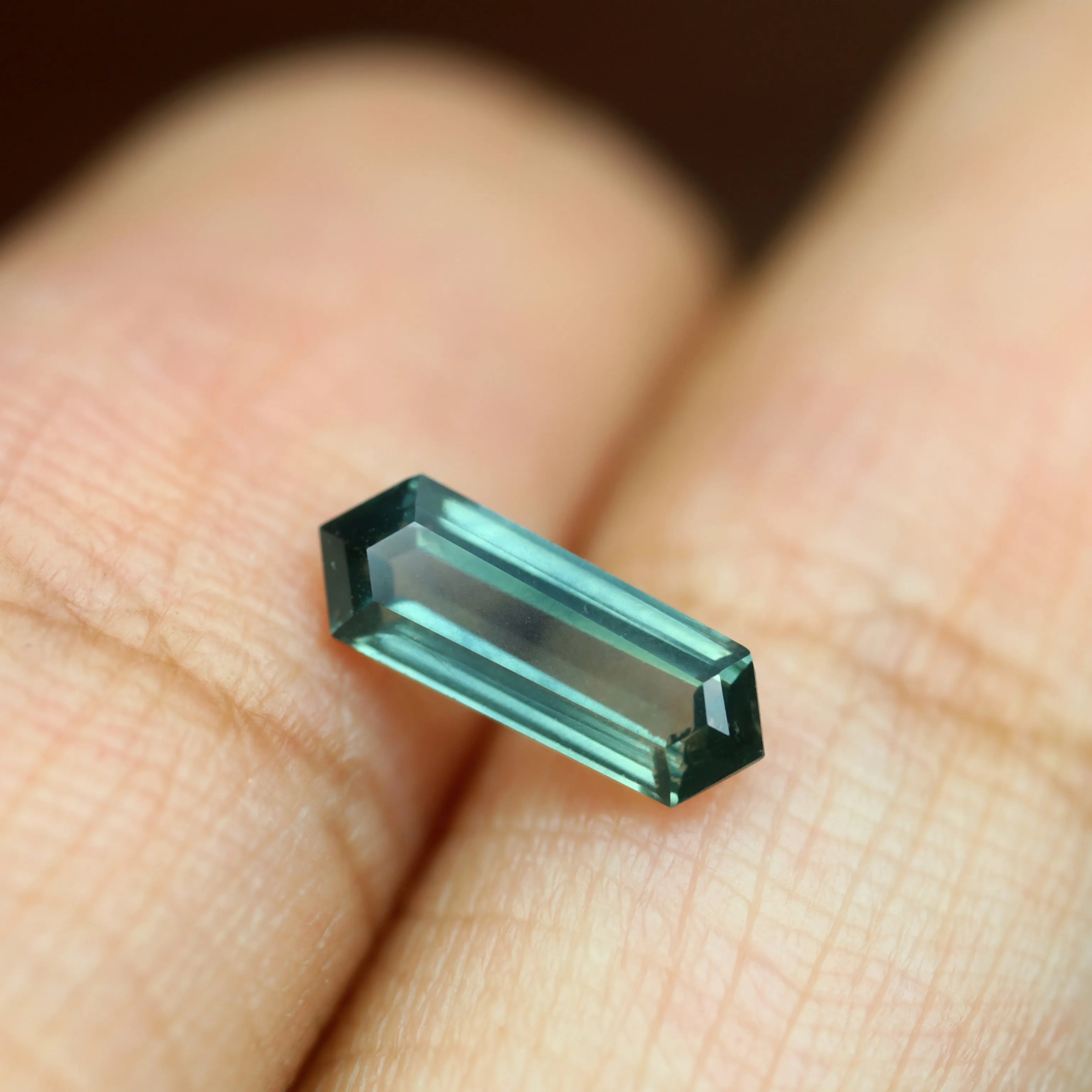 0.77ct Certified Natural Teal Sapphire
