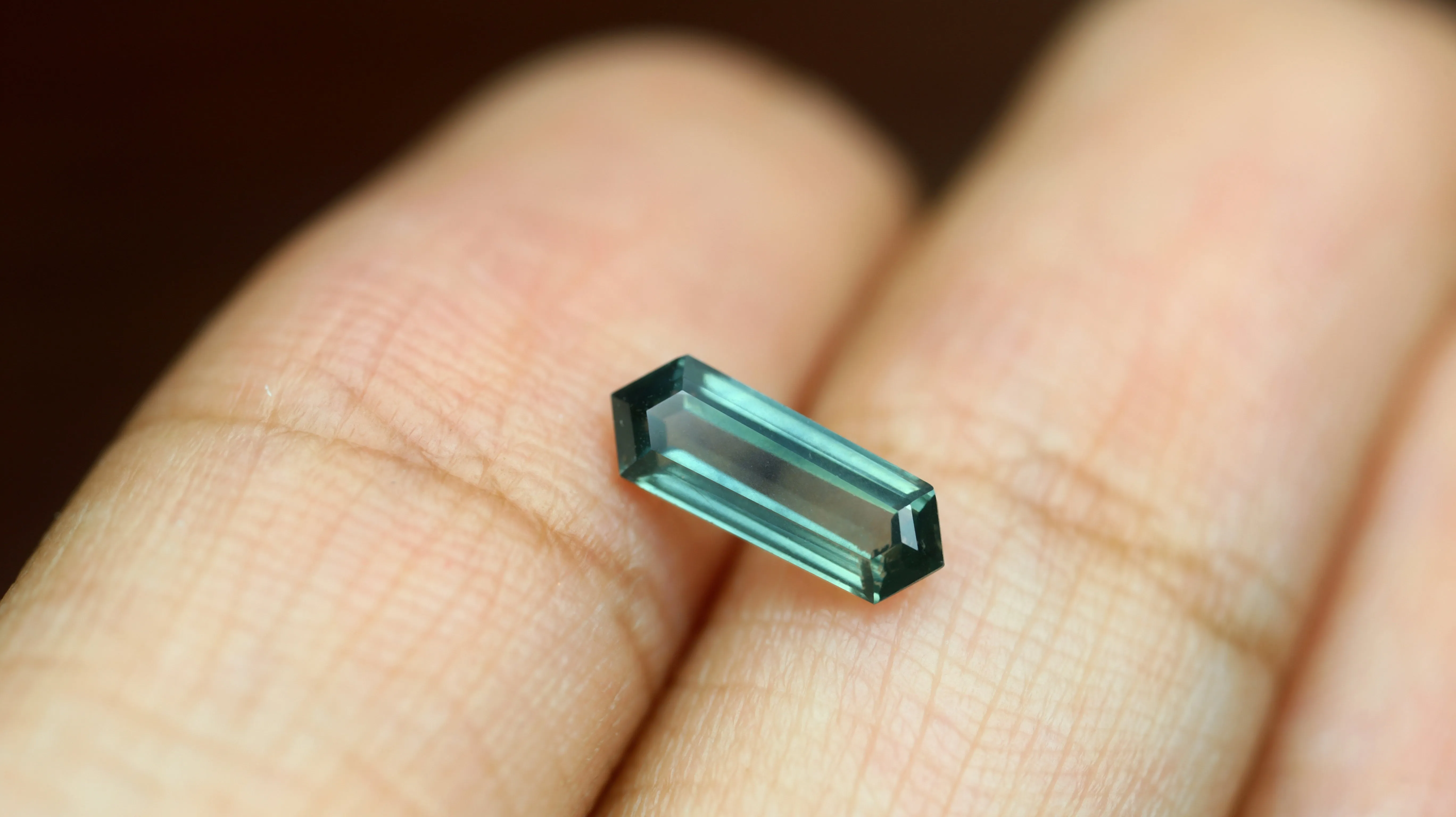 0.77ct Certified Natural Teal Sapphire