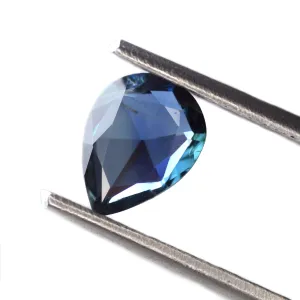 0.77ct Certified Natural Teal Sapphire