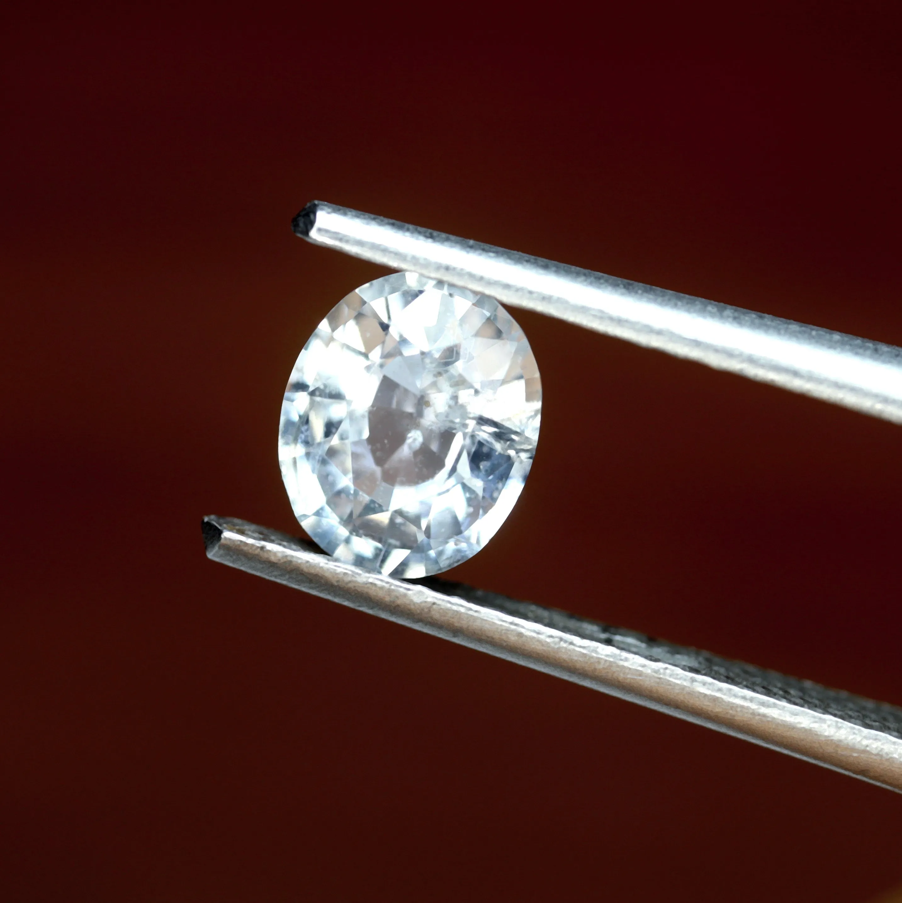 0.77ct Certified Natural White Sapphire
