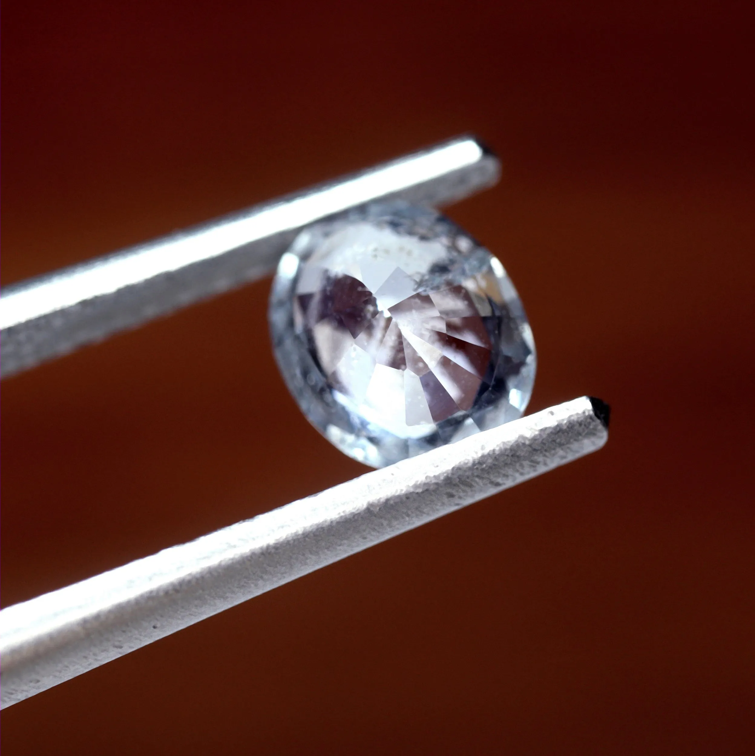 0.77ct Certified Natural White Sapphire