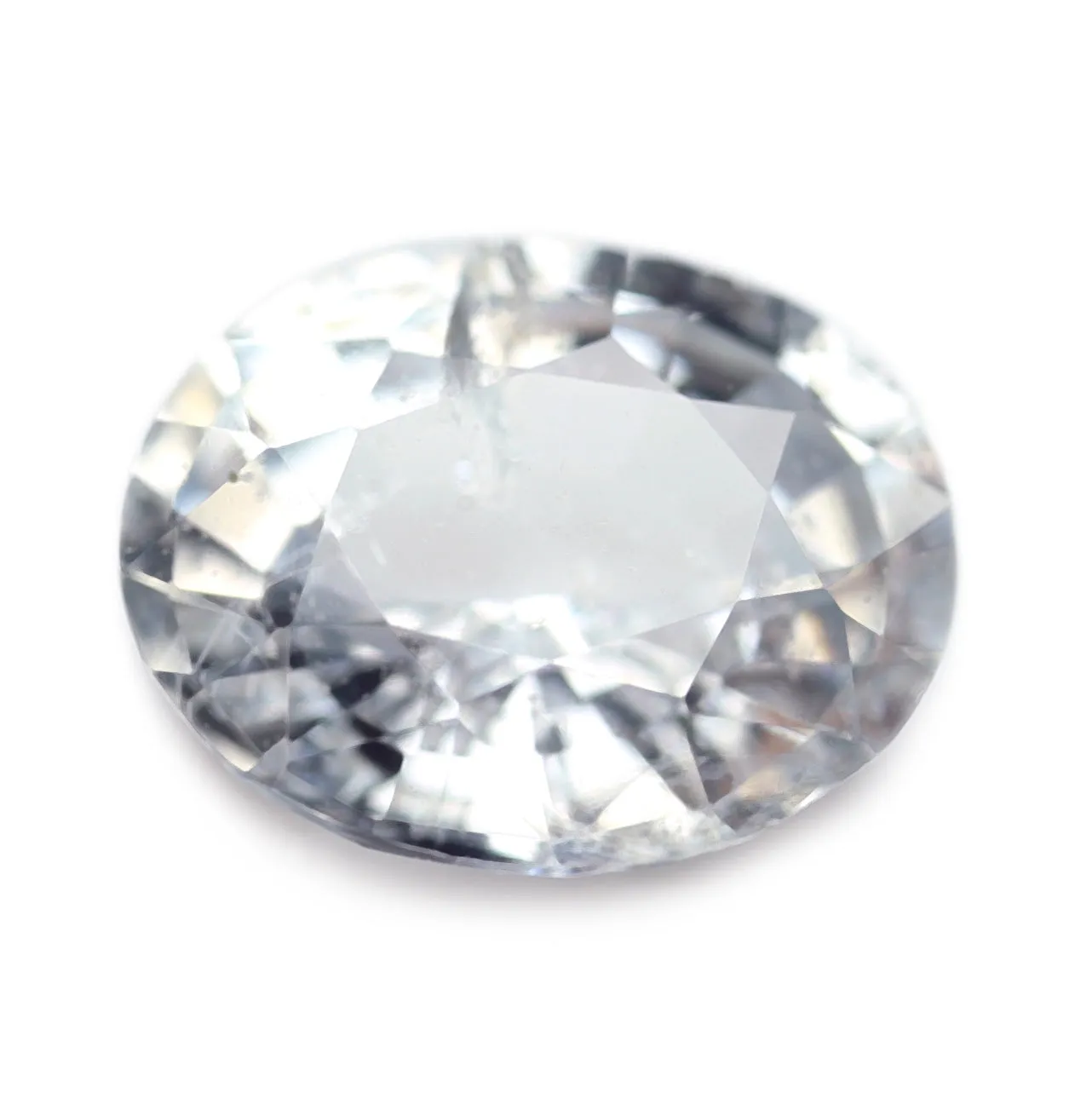 0.77ct Certified Natural White Sapphire