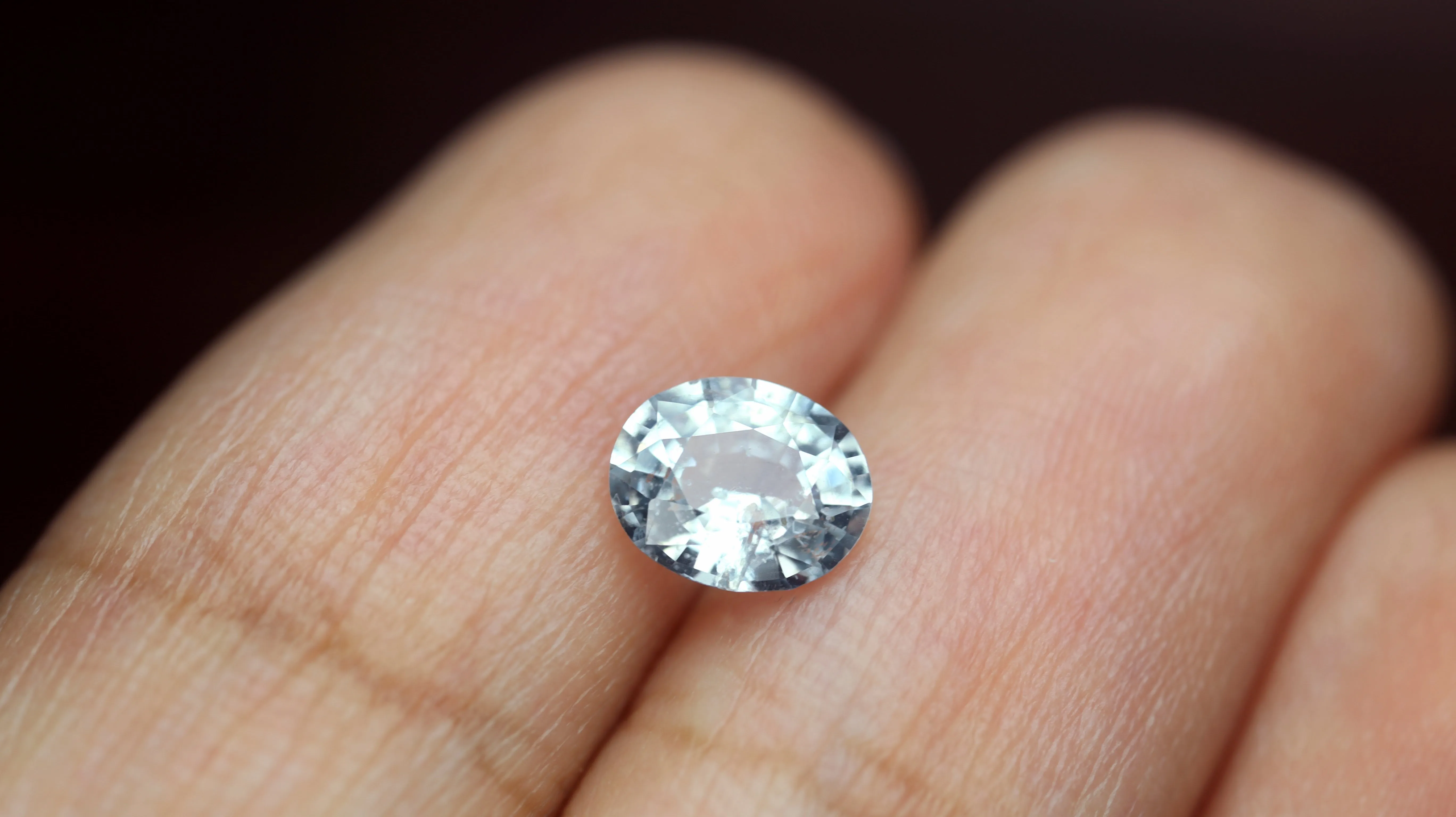 0.77ct Certified Natural White Sapphire