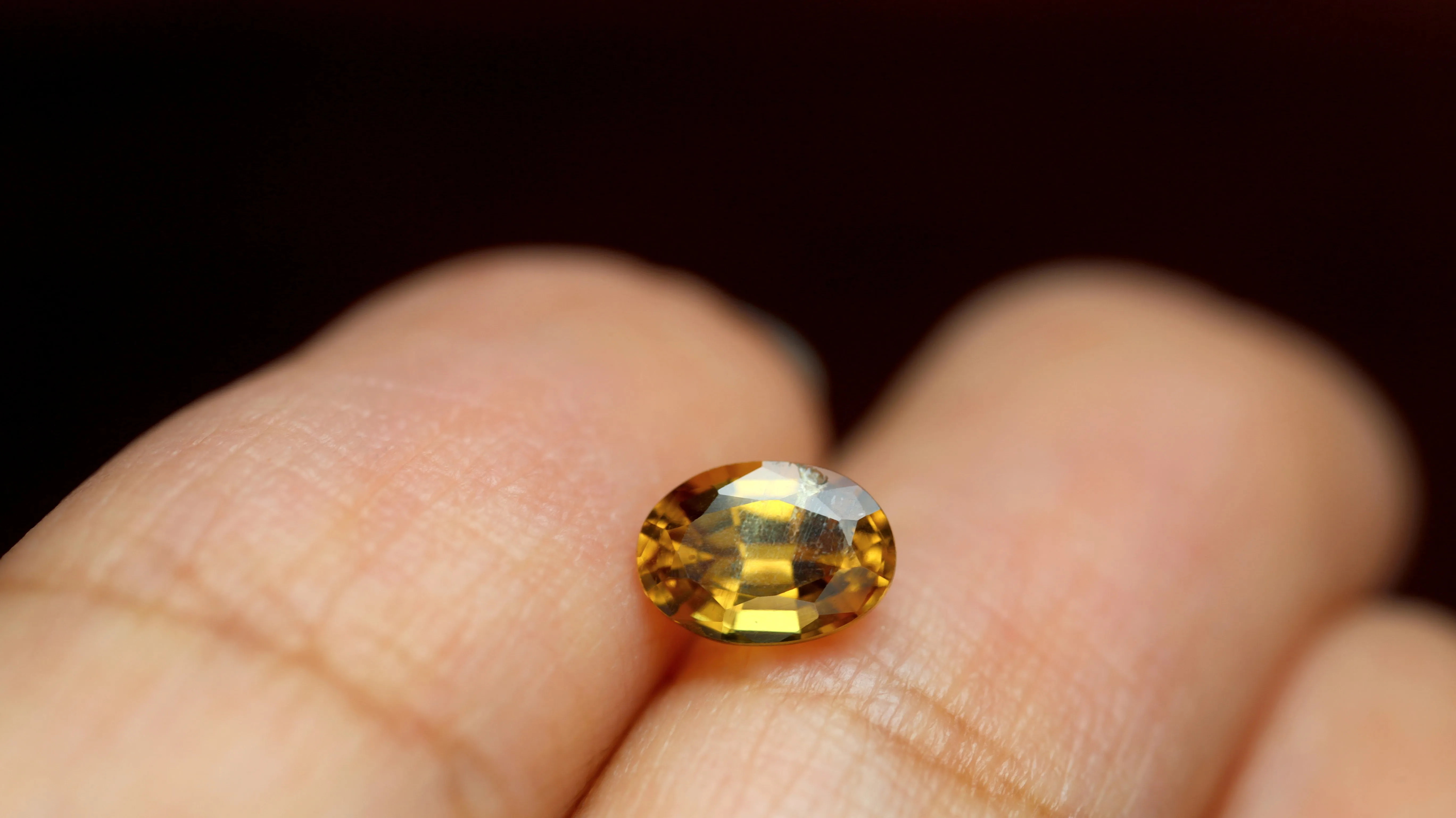 0.78ct Certified Natural Yellow Sapphire