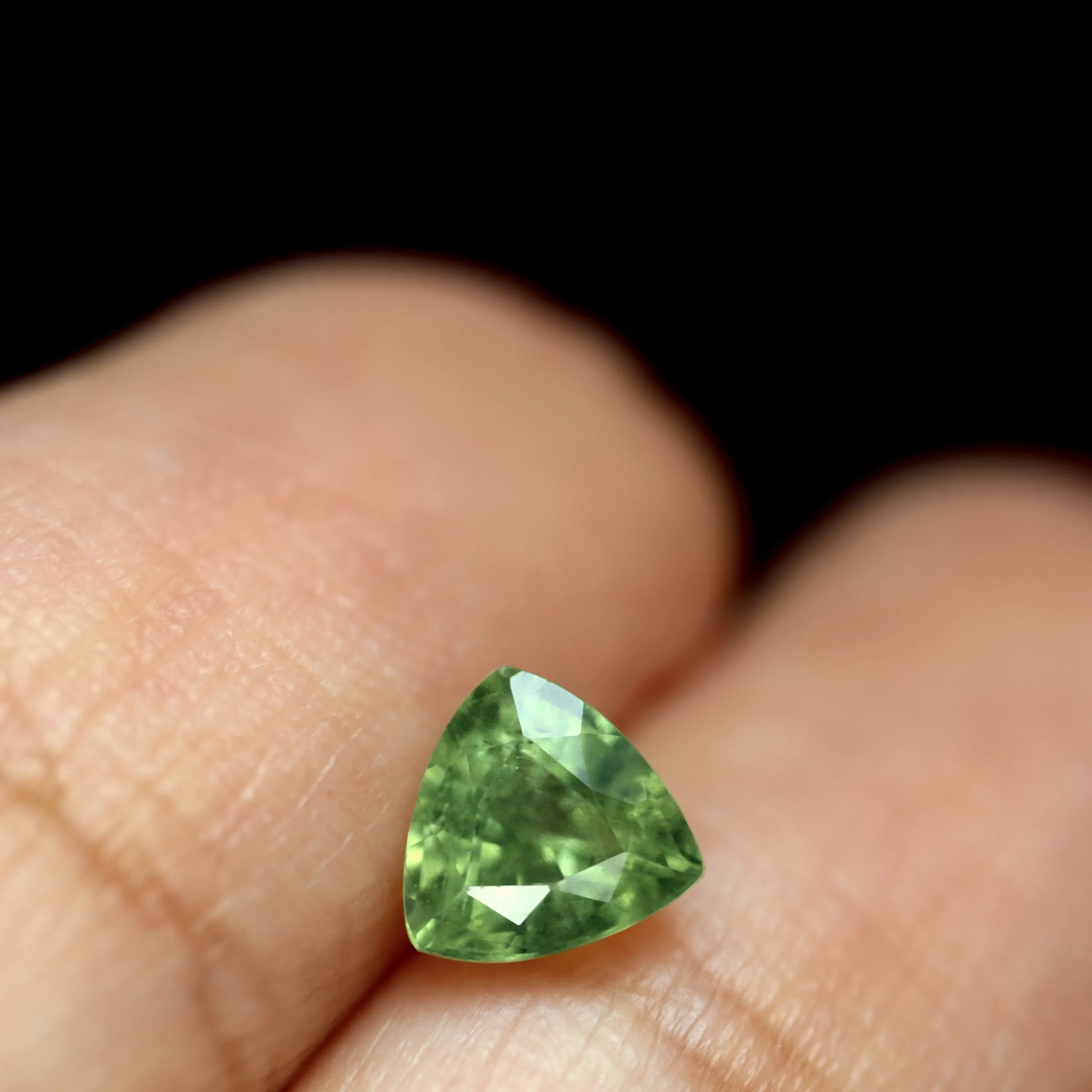 0.81ct Certified Natural Green Sapphire
