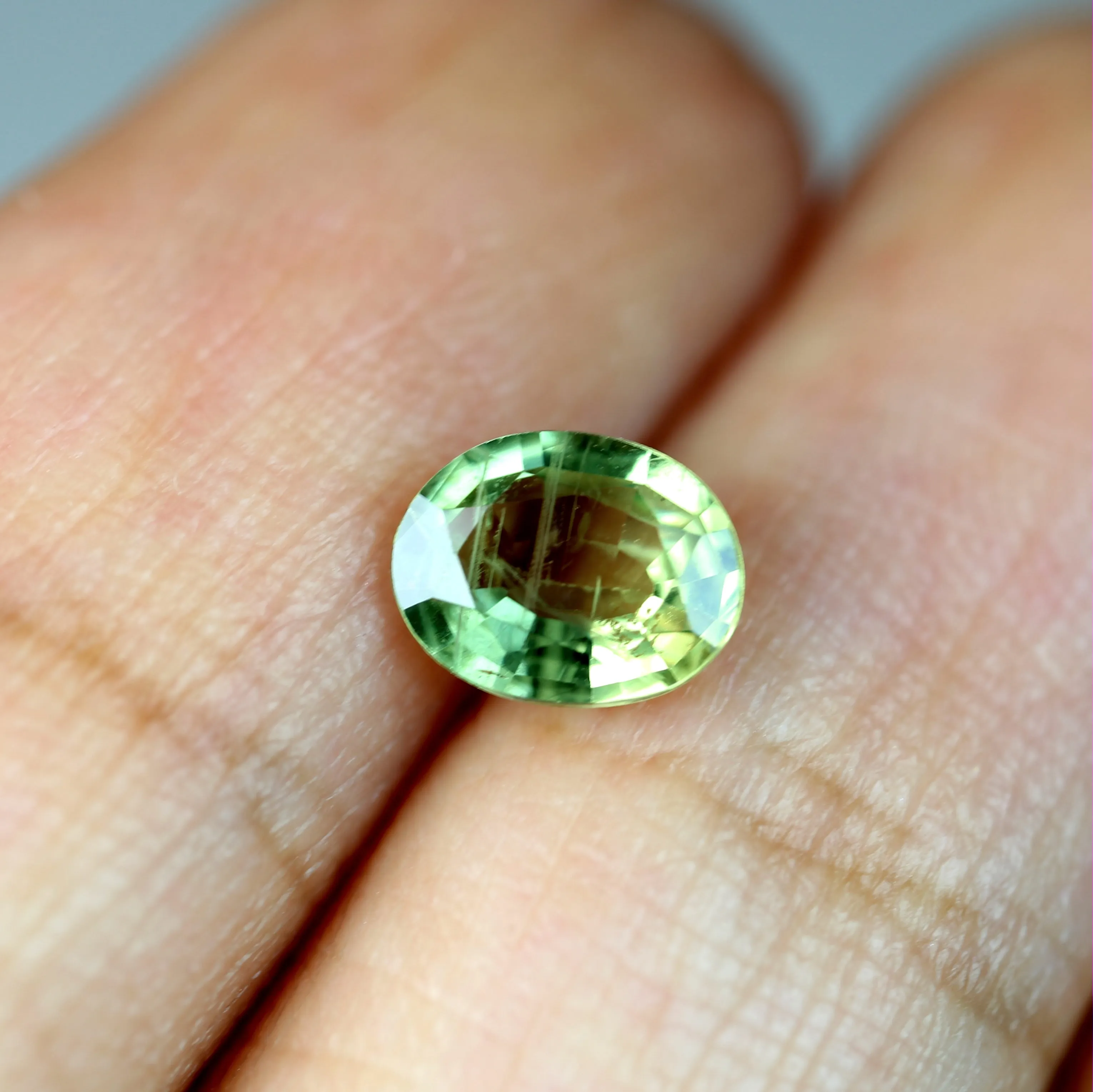 0.81ct Certified Natural Green Sapphire