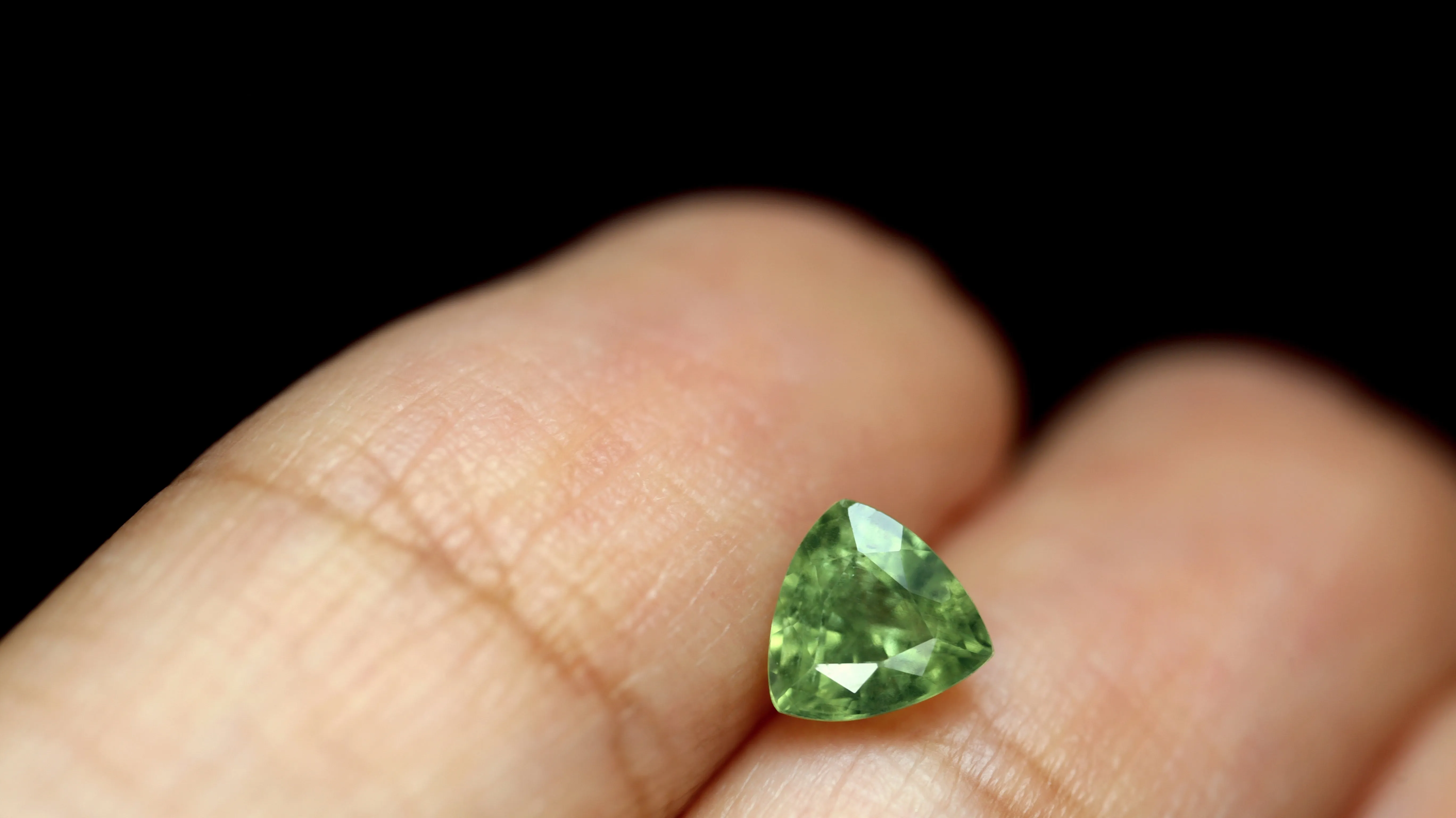 0.81ct Certified Natural Green Sapphire