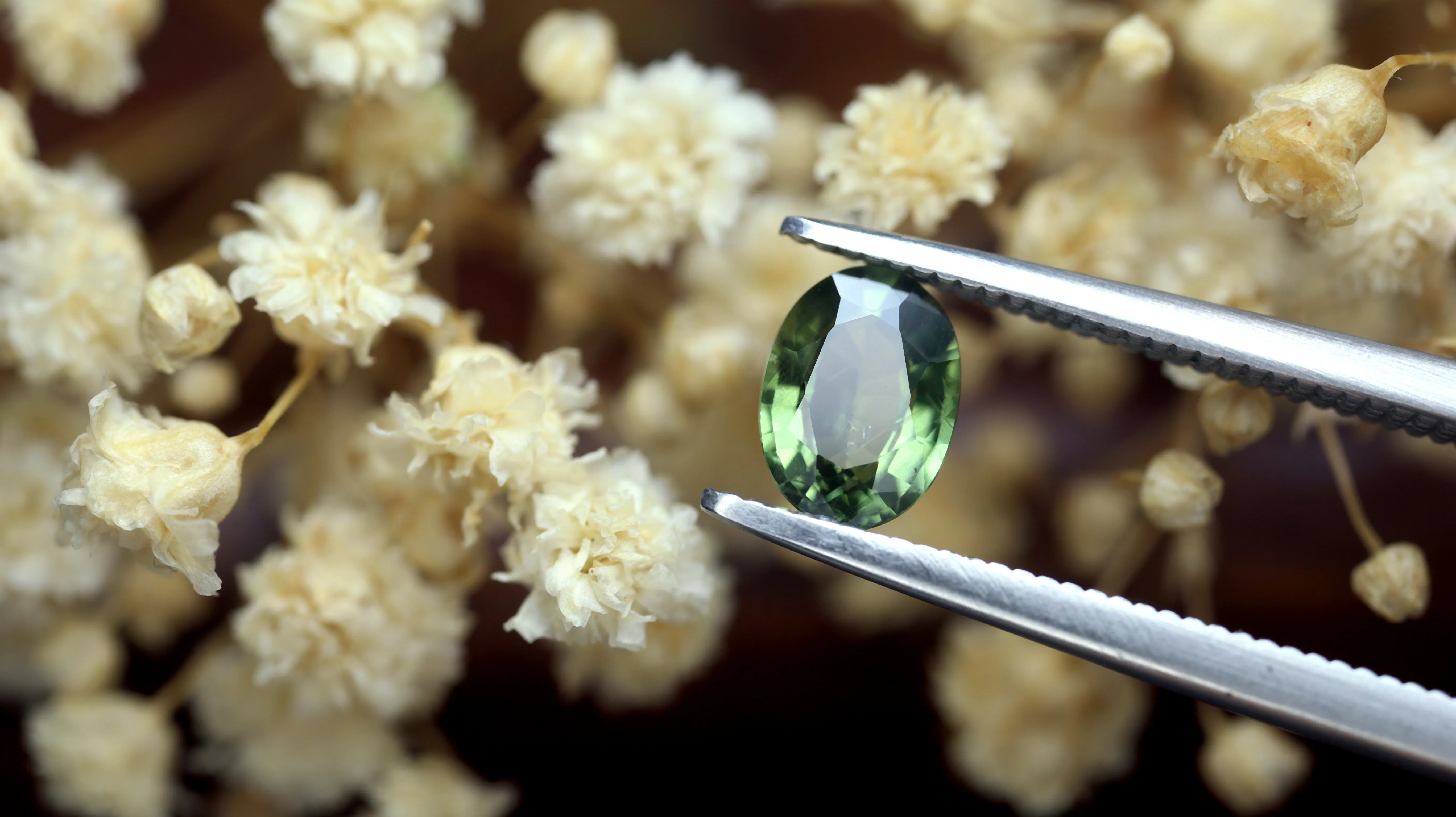 0.82ct Certified Natural Green Sapphire