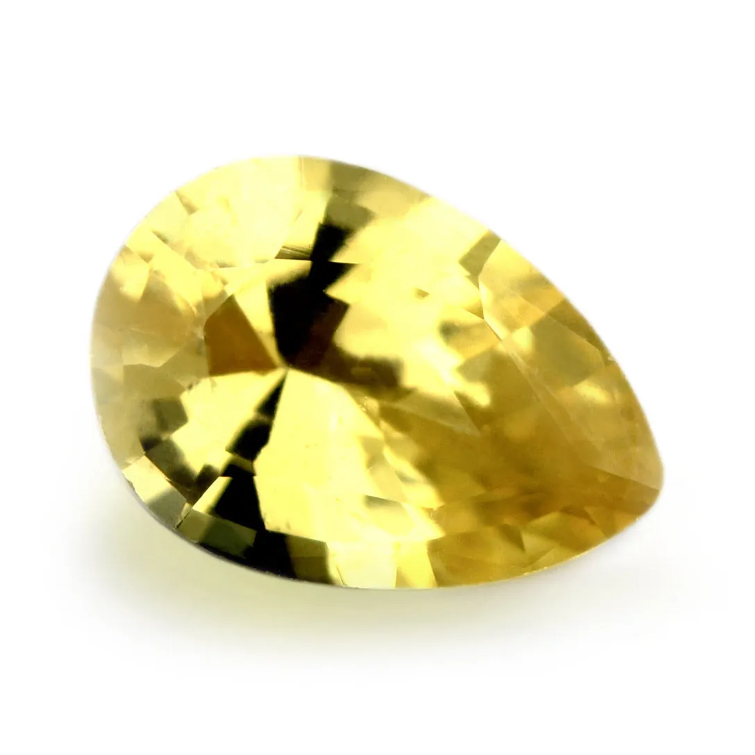 0.86ct Certified Natural Yellow Sapphire