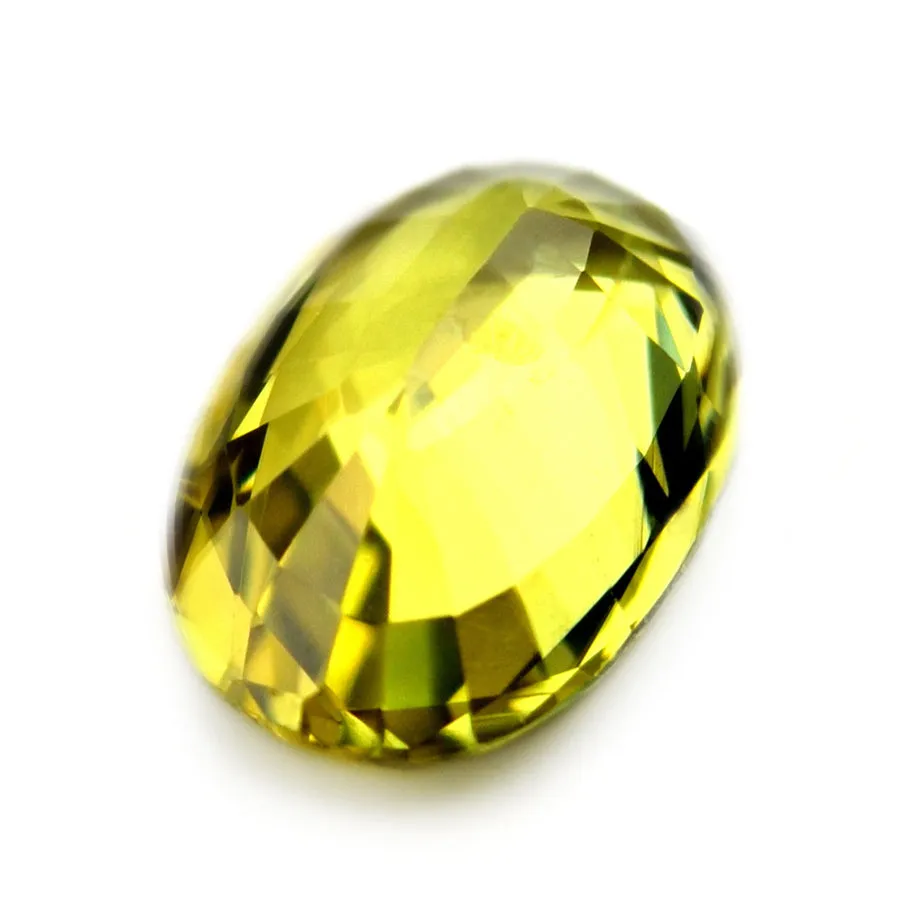 0.87ct Certified Natural Lime Yellow Sapphire
